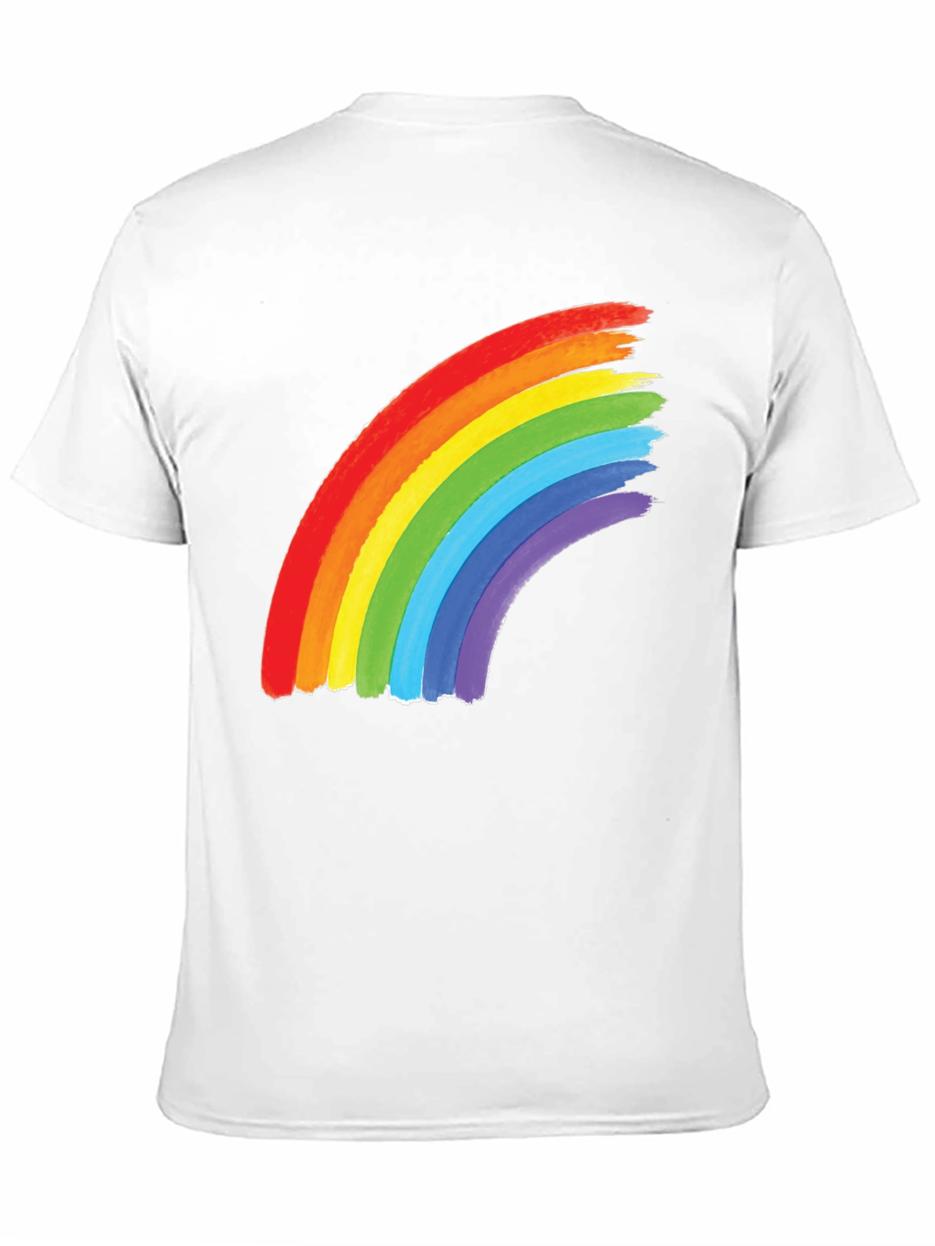Black Rainbow Graphic Tee - Black Cotton Blend Shirt view 11