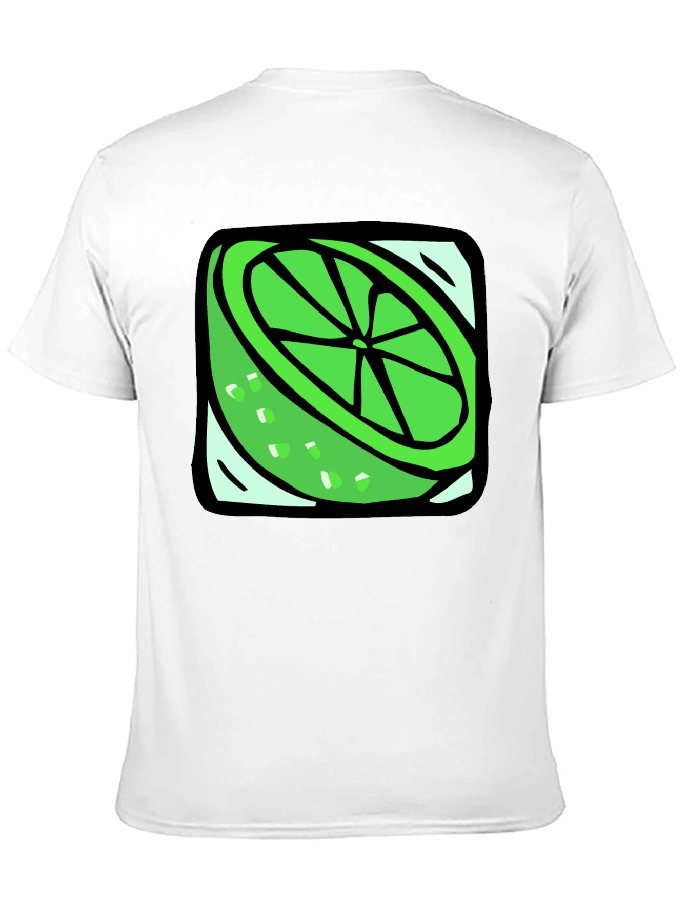Black Lime Slice Graphic Tee - Fresh & Fun Design view 11