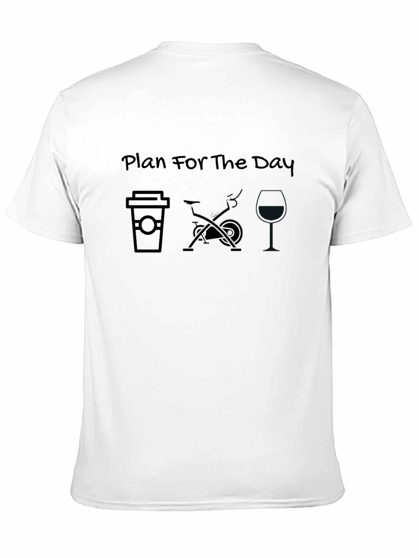 Black Plan For The Day Coffee Spin Wine T-Shirt view 11