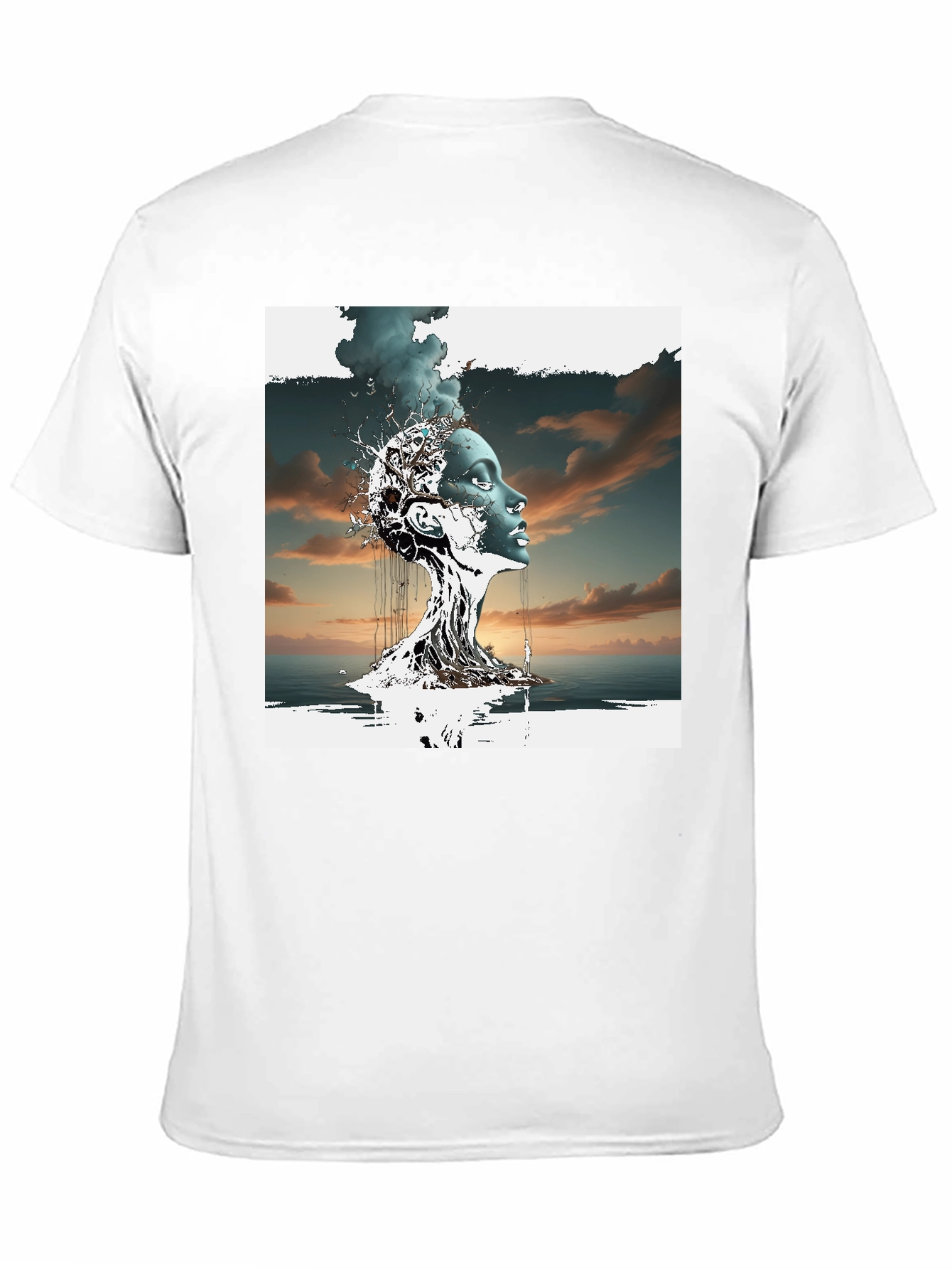 Black Abstract Woman Graphic T-Shirt view 11