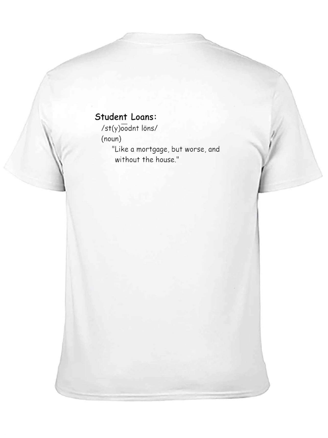 Black Student Loan Definition Graphic Tee - College Humor Shirt view 11