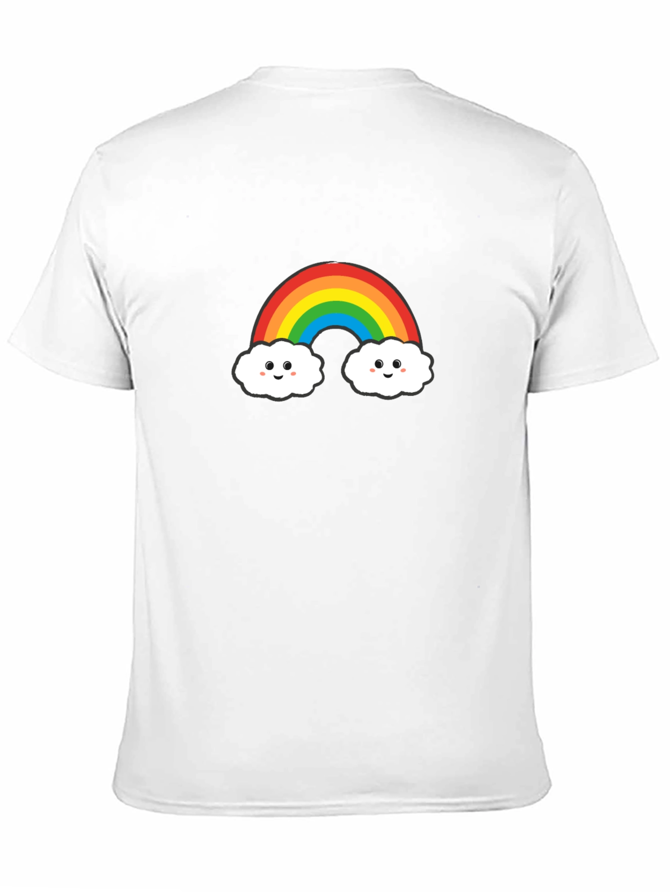 Black Cute Rainbow Cloud Graphic Tee - Black view 11