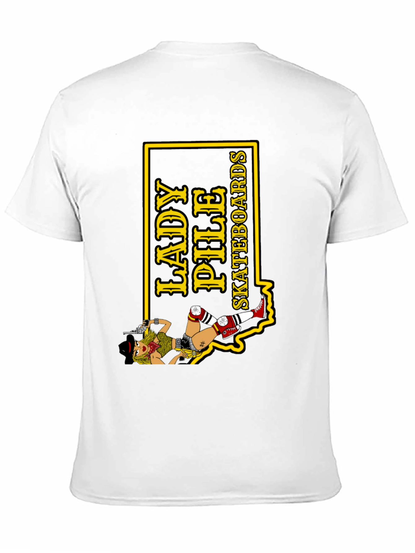 Black Lady Pile Skateboards Graphic Tee - Black view 11