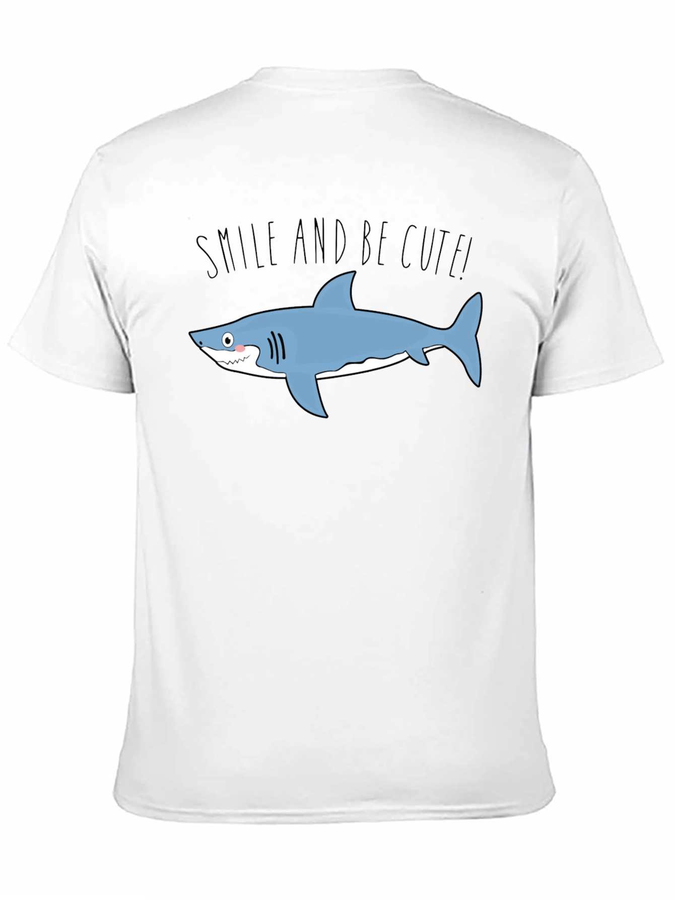 Black Smile and Be Cute Shark Graphic T-Shirt view 11