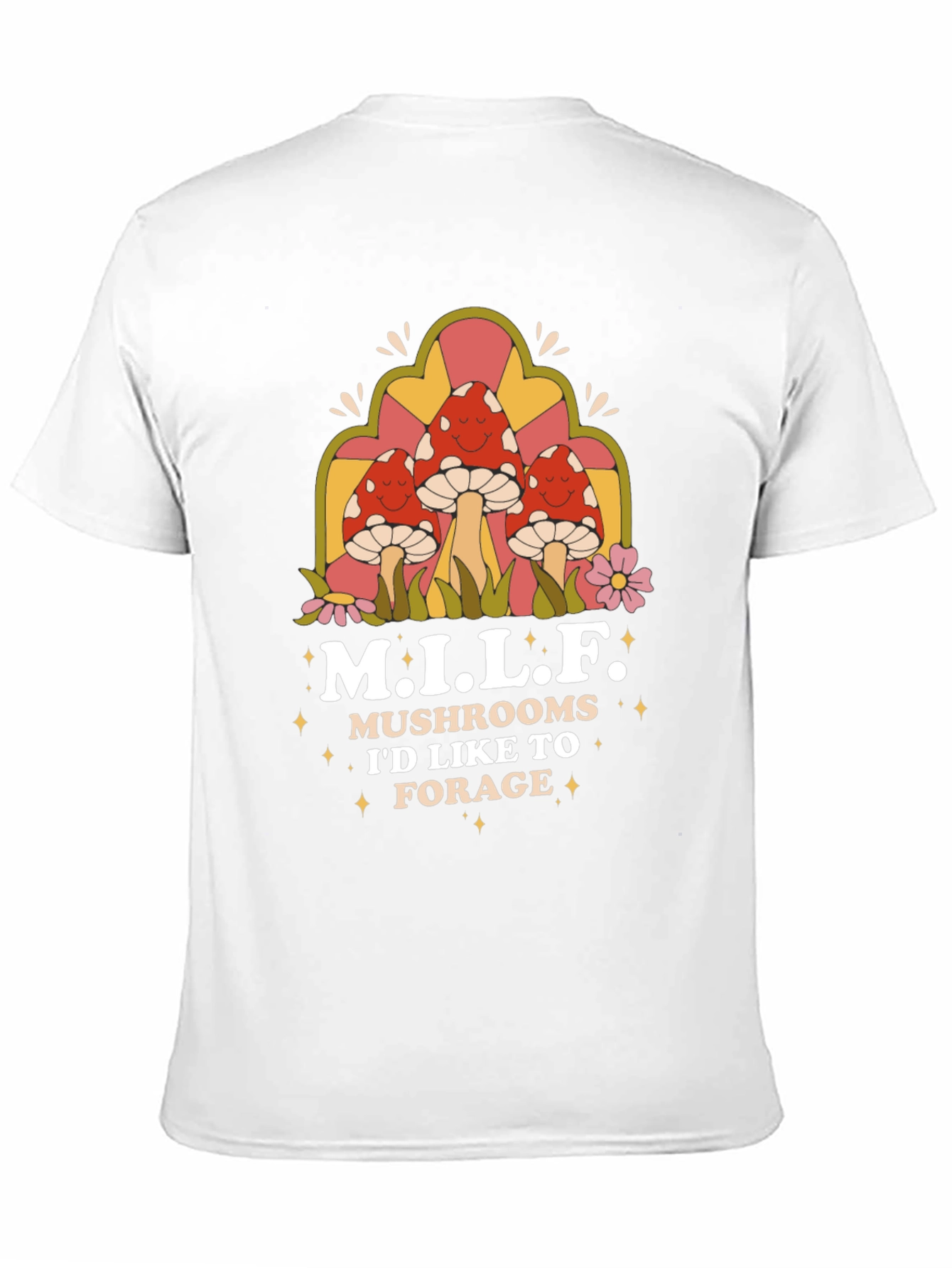 Black M.I.L.F Mushrooms Black T-Shirt view 11