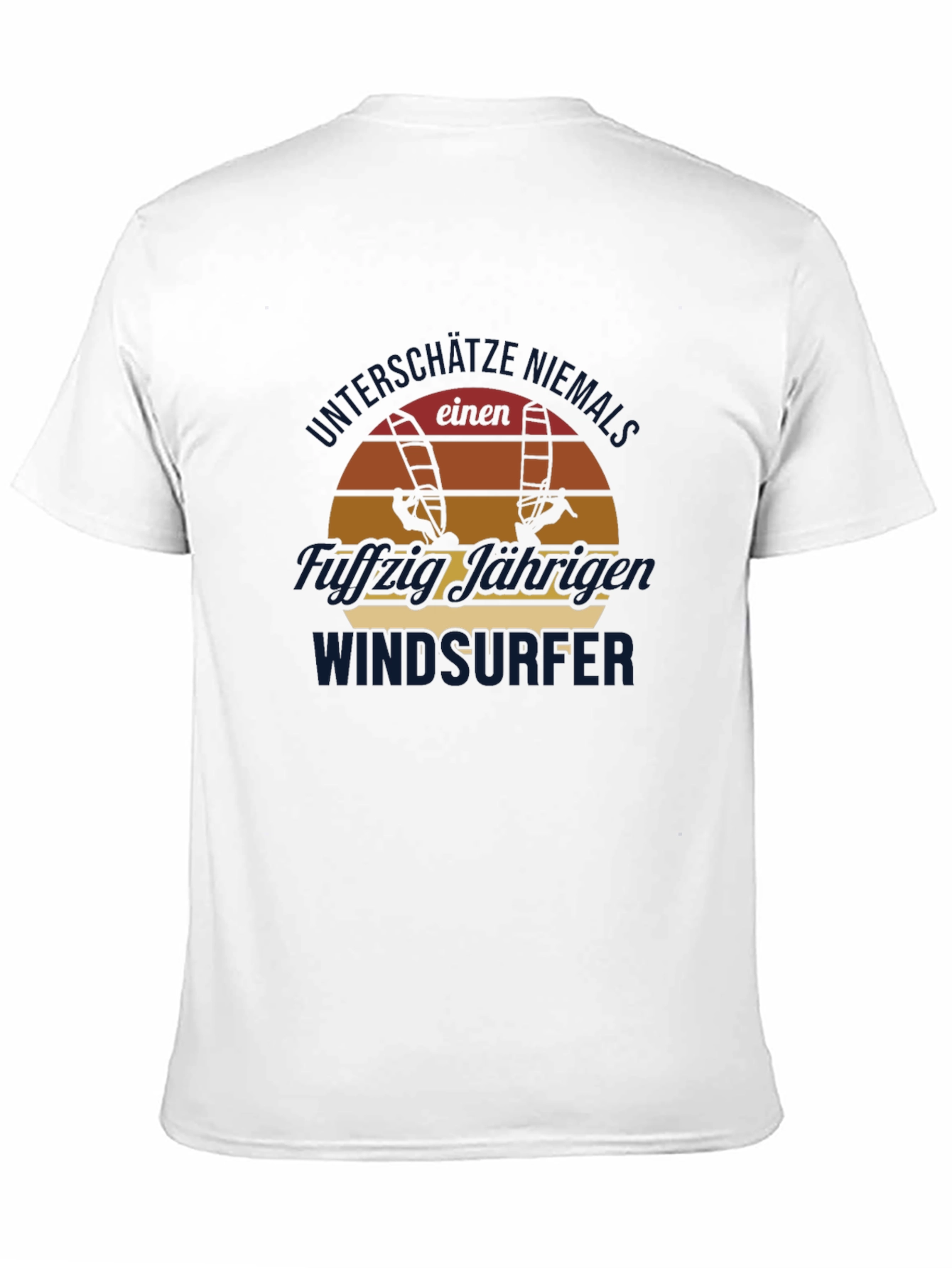 Black Retro Windsurfer T-Shirt - Unisex view 11