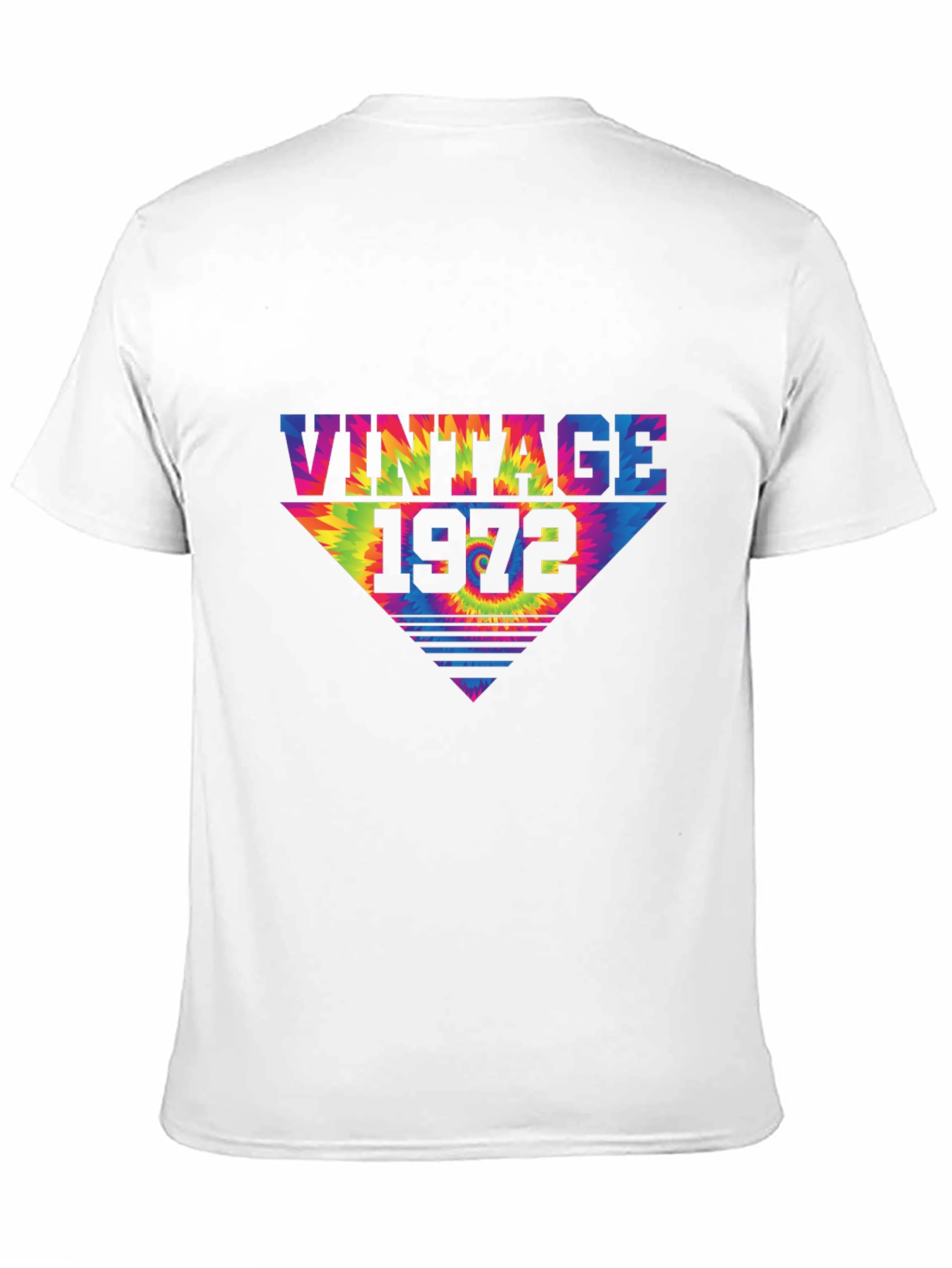 Black Vintage 1972 Tie Dye T-Shirt Retro Birthday Tee view 11