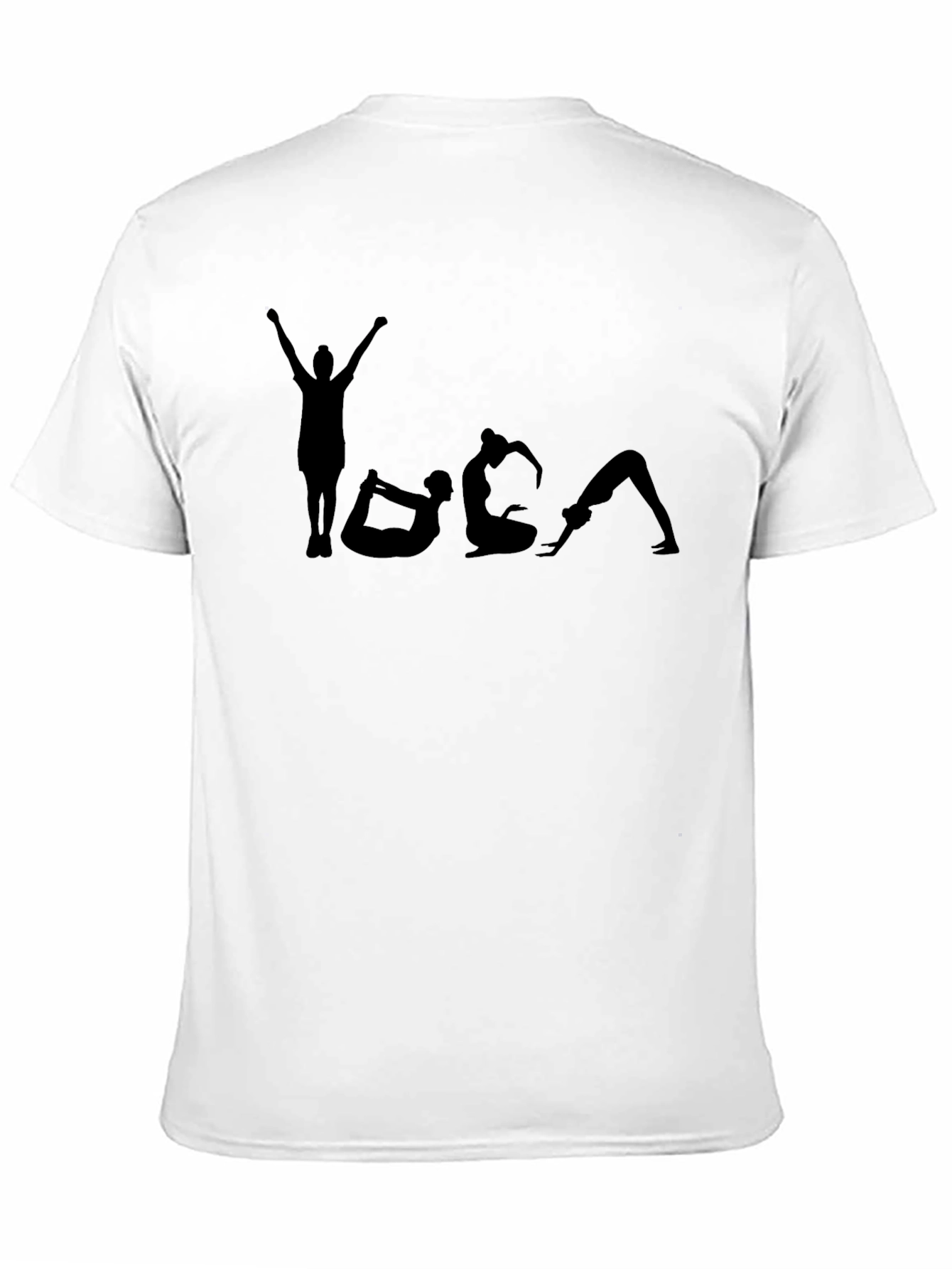 Black Yoga Poses Black Graphic Tee Shirt view 11
