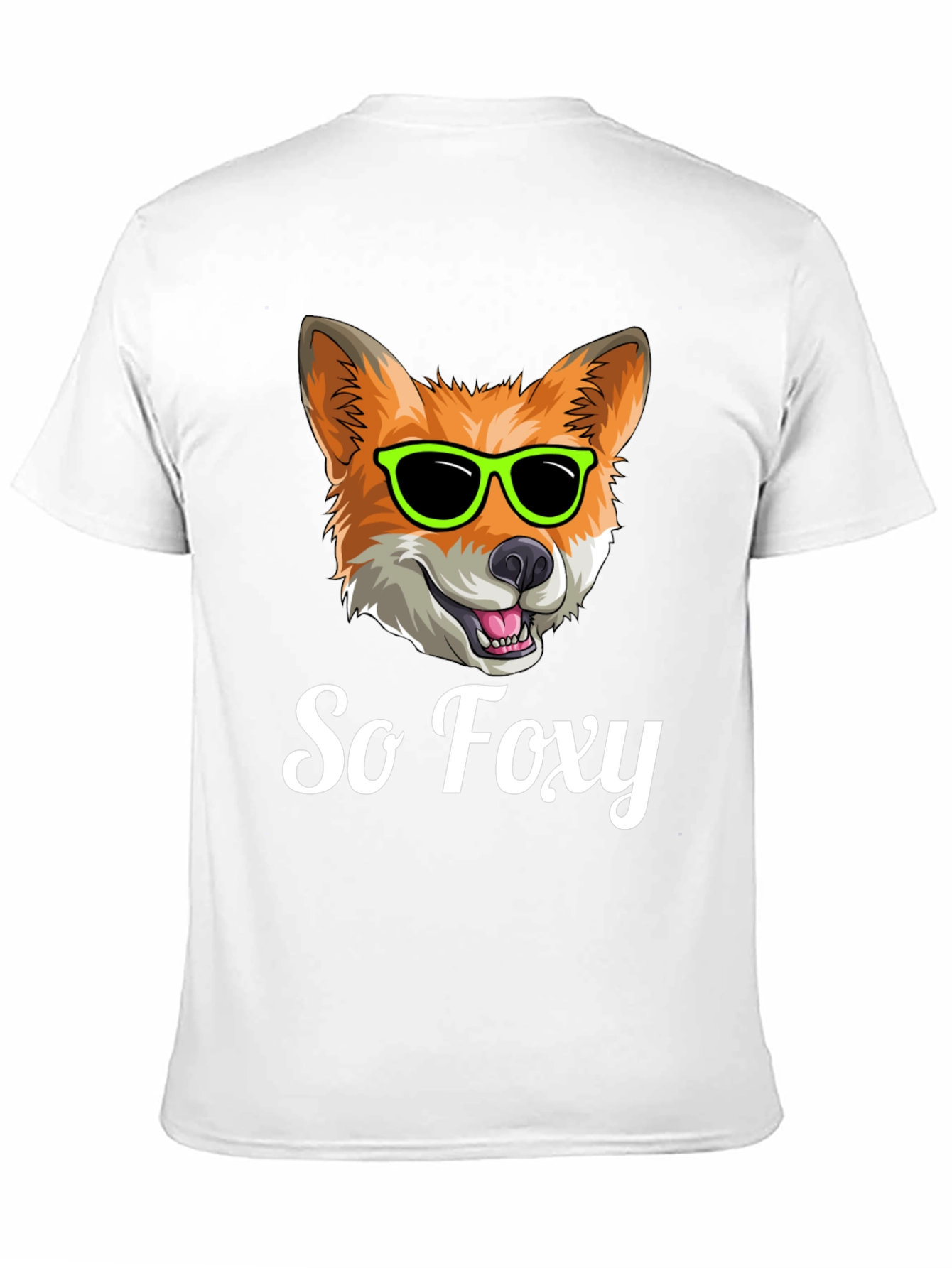 Black So Foxy T-Shirt - Cool Fox with Sunglasses view 11