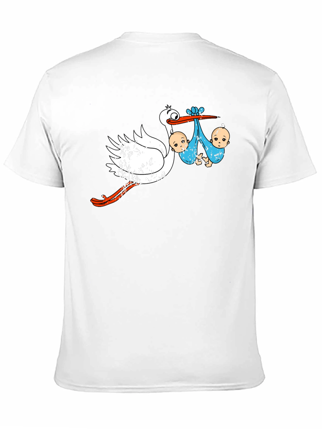 Black Stork Delivers Twins Graphic Tee - Unique Design view 11