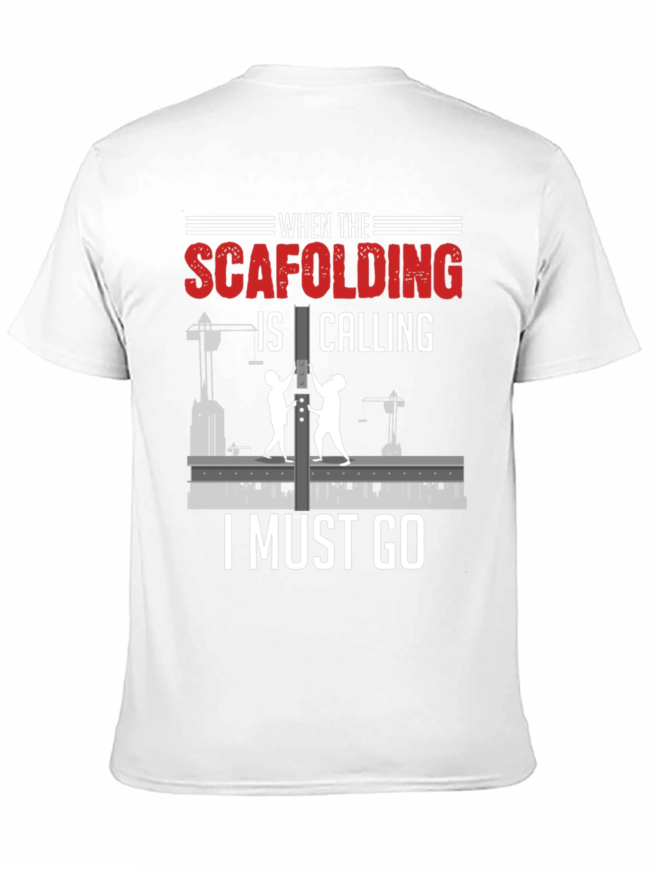 Black Scaffolding Calling T-Shirt - Construction Worker Gift view 11