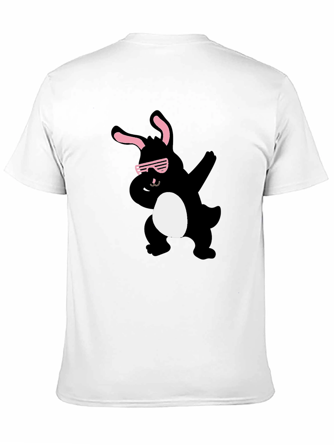 Black Cool Bunny Dab T-Shirt - Black Cotton Tee view 11