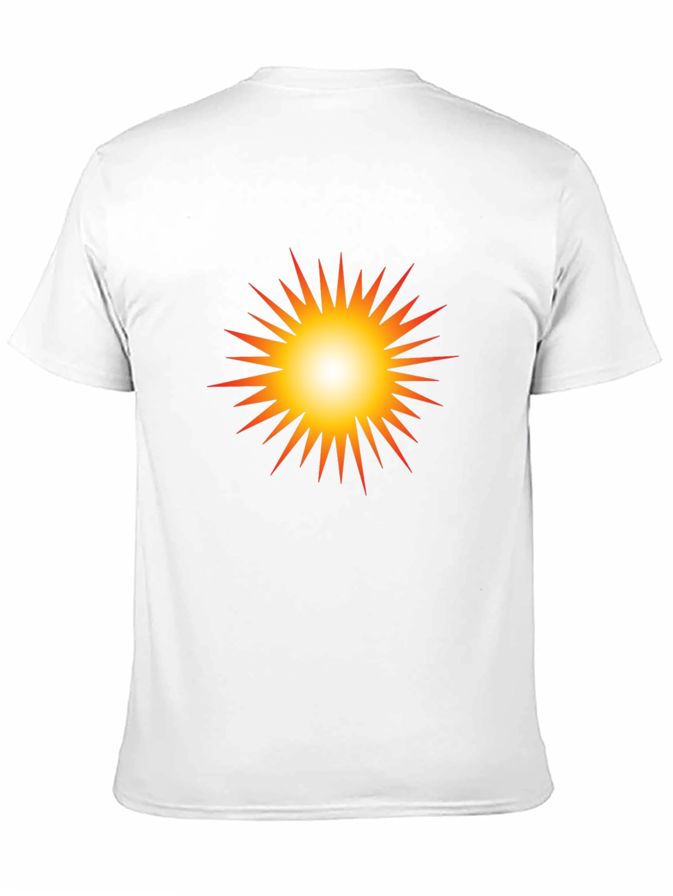 Black Radiant Sunburst Graphic Black T-Shirt view 11