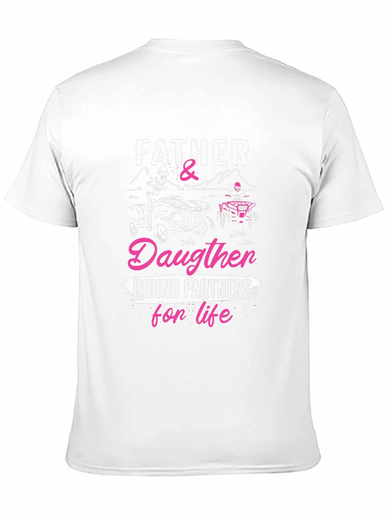 Black Father & Daughter Riding Partners T-Shirt view 11