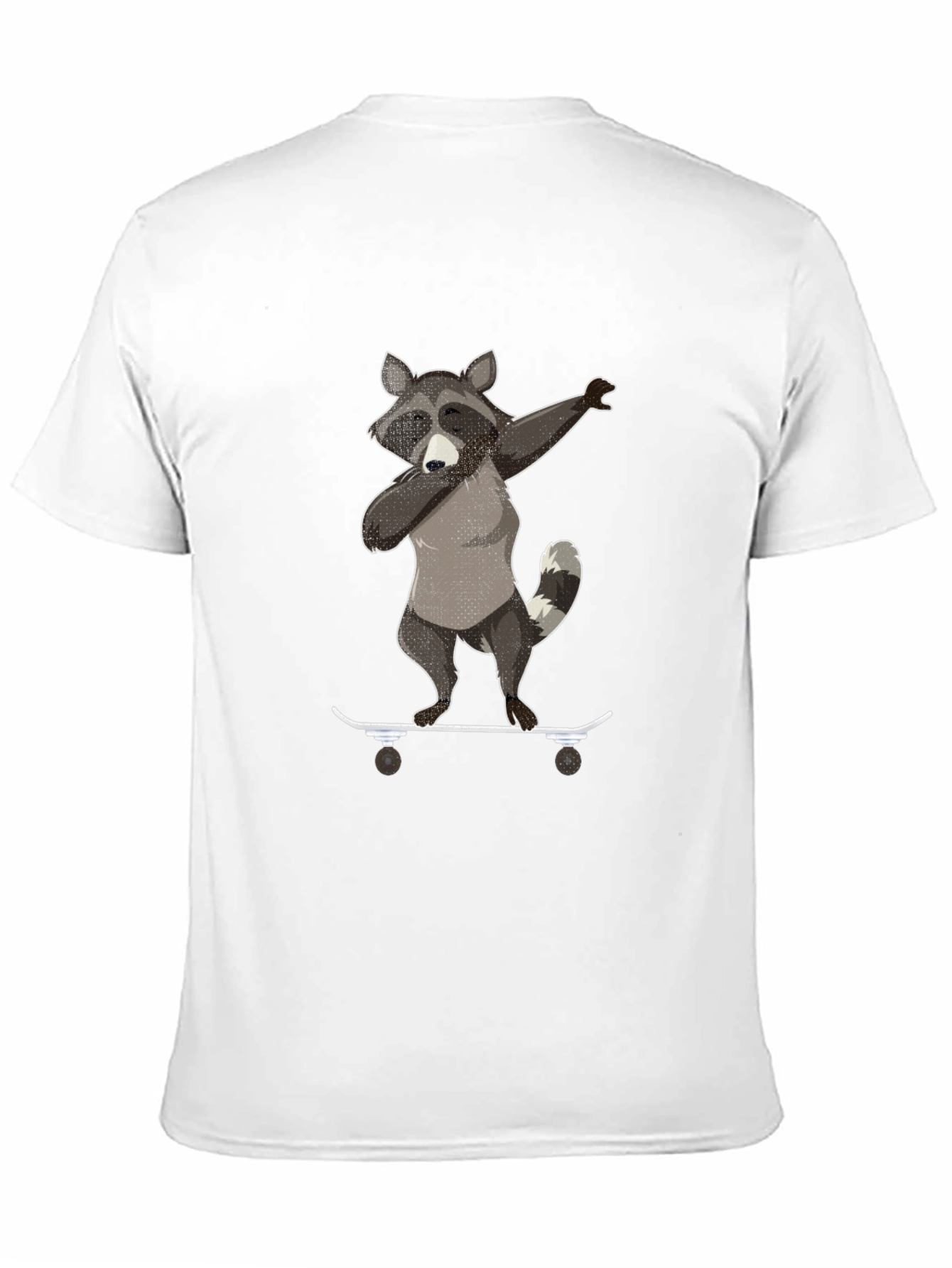 Black Raccoon Skateboard Dabbing Graphic Tee view 11