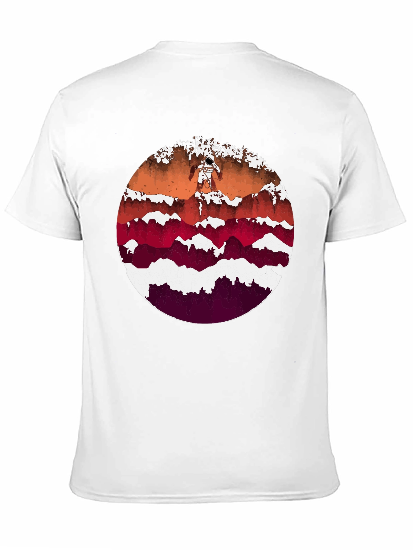 Astronaut Mountainscape Graphic Tee - Black - 11