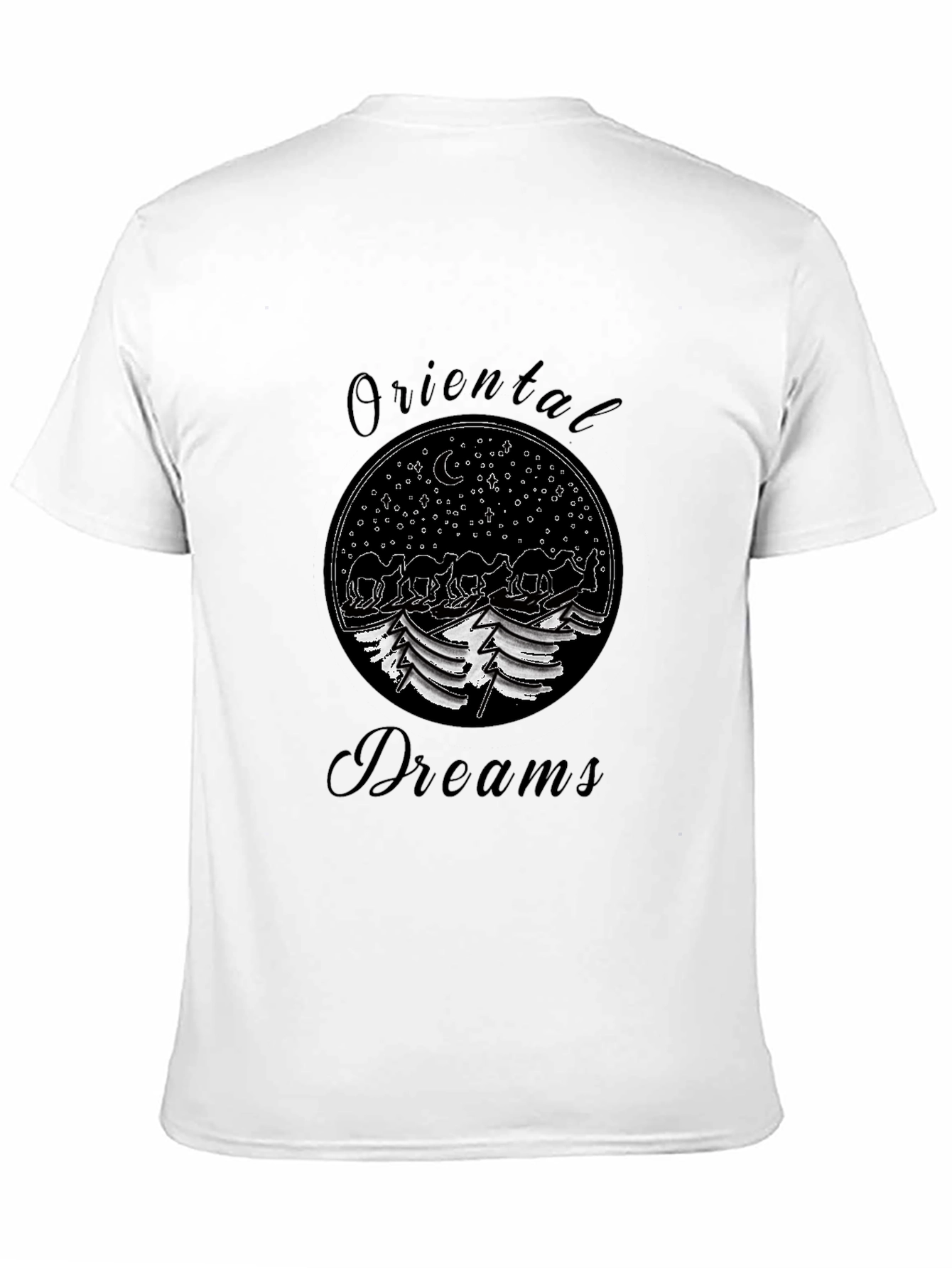 Black Oriental Dreams Graphic T-Shirt view 11