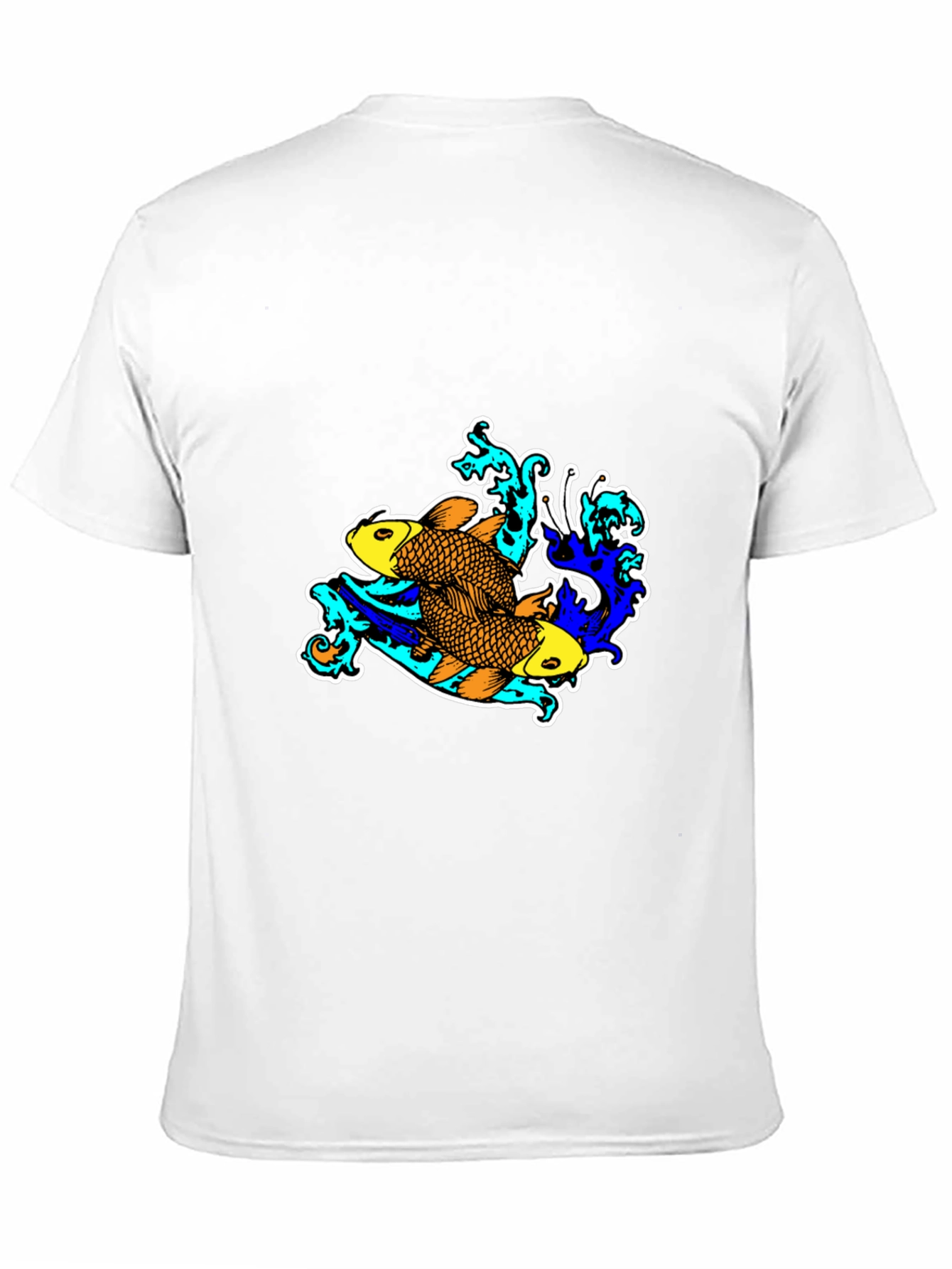 Black Koi Fish Graphic Black T-Shirt view 11