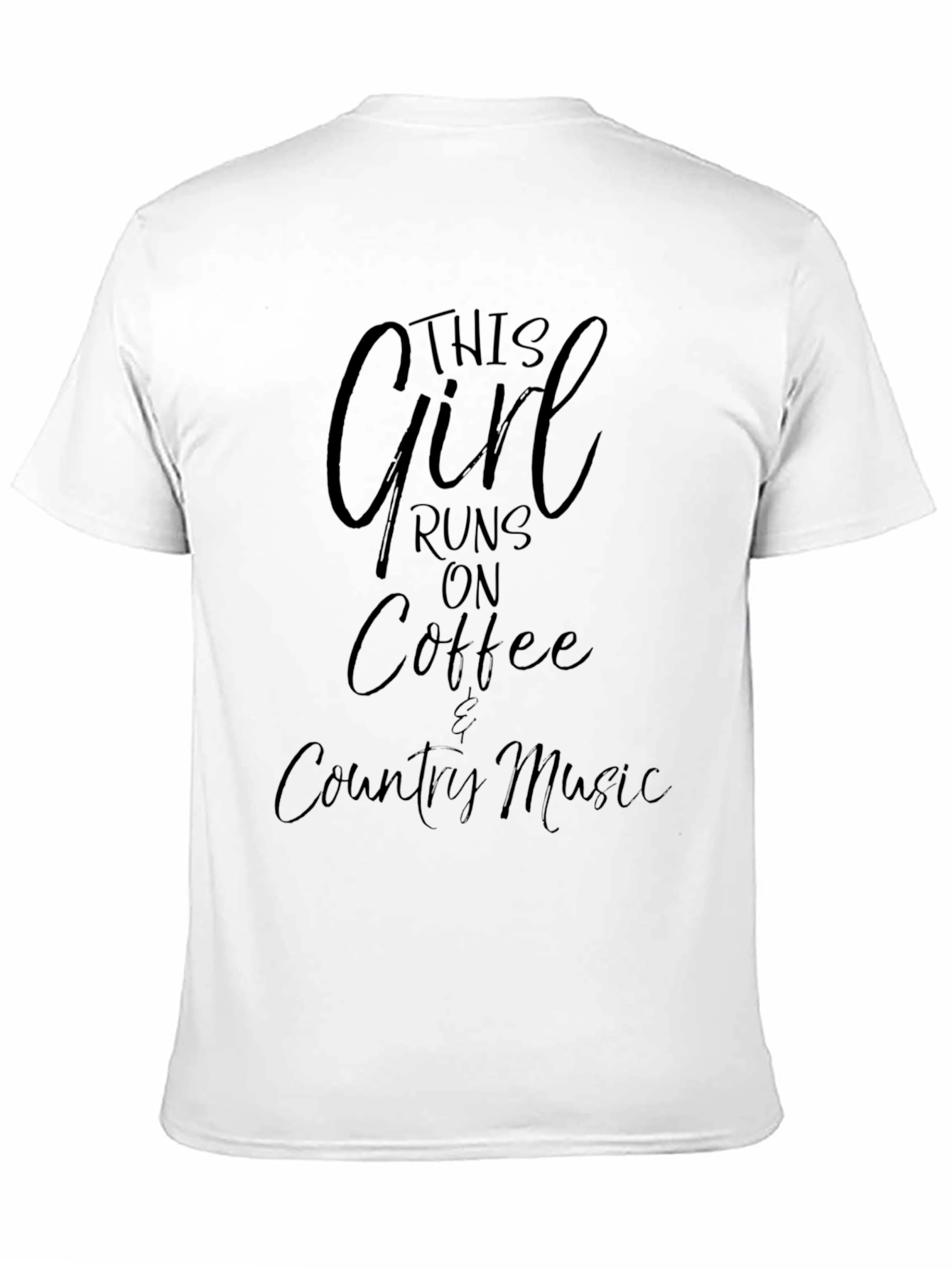 Black This Girl Runs on Coffee & Country Music T-Shirt view 11