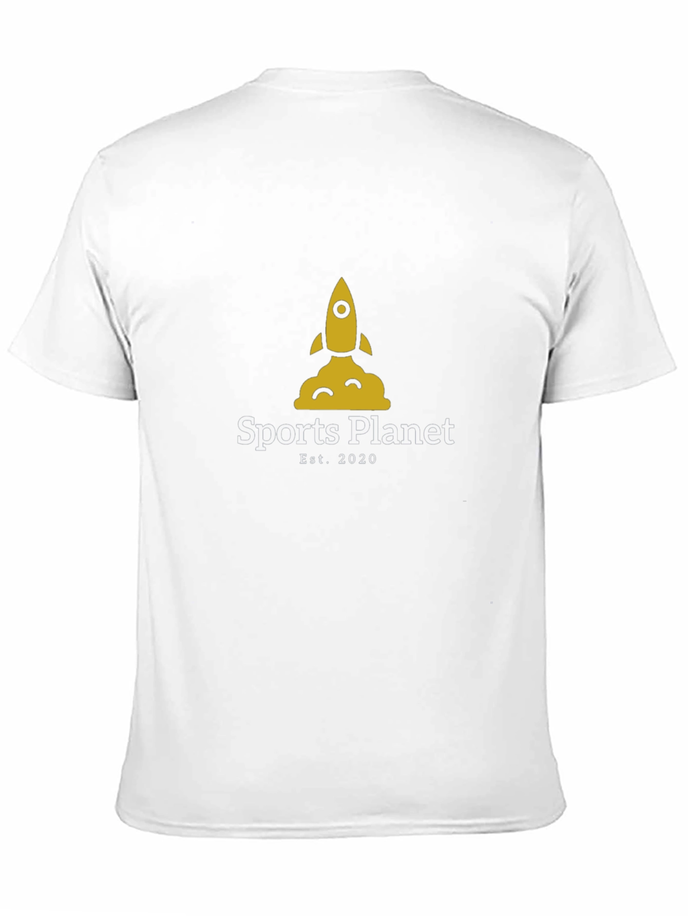Black Sports Planet Black T-Shirt - Rocket Design view 11