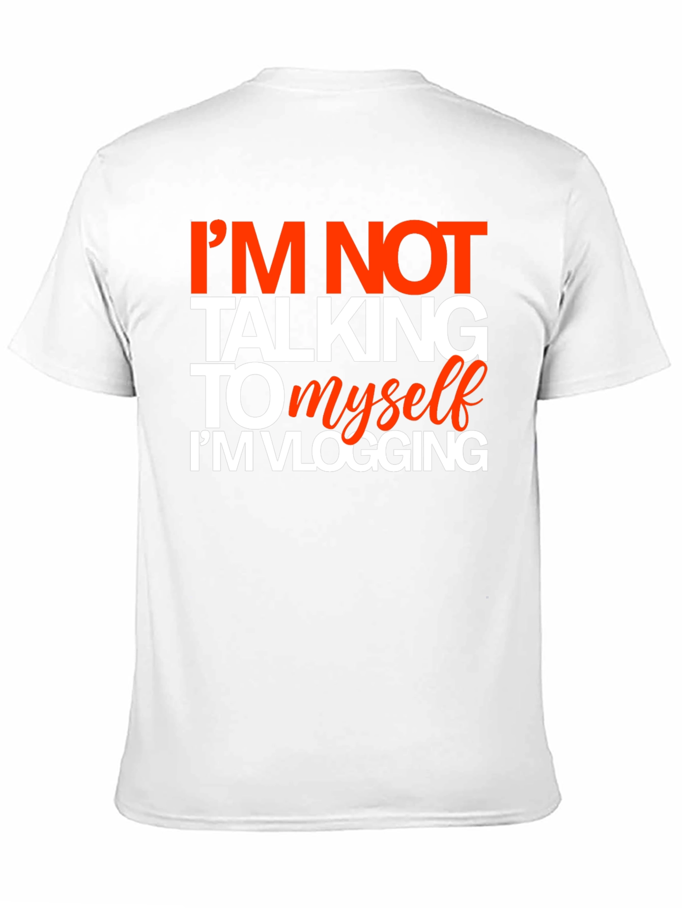 Black Funny Vlogging T-Shirt - I'm Not Talking To Myself view 11