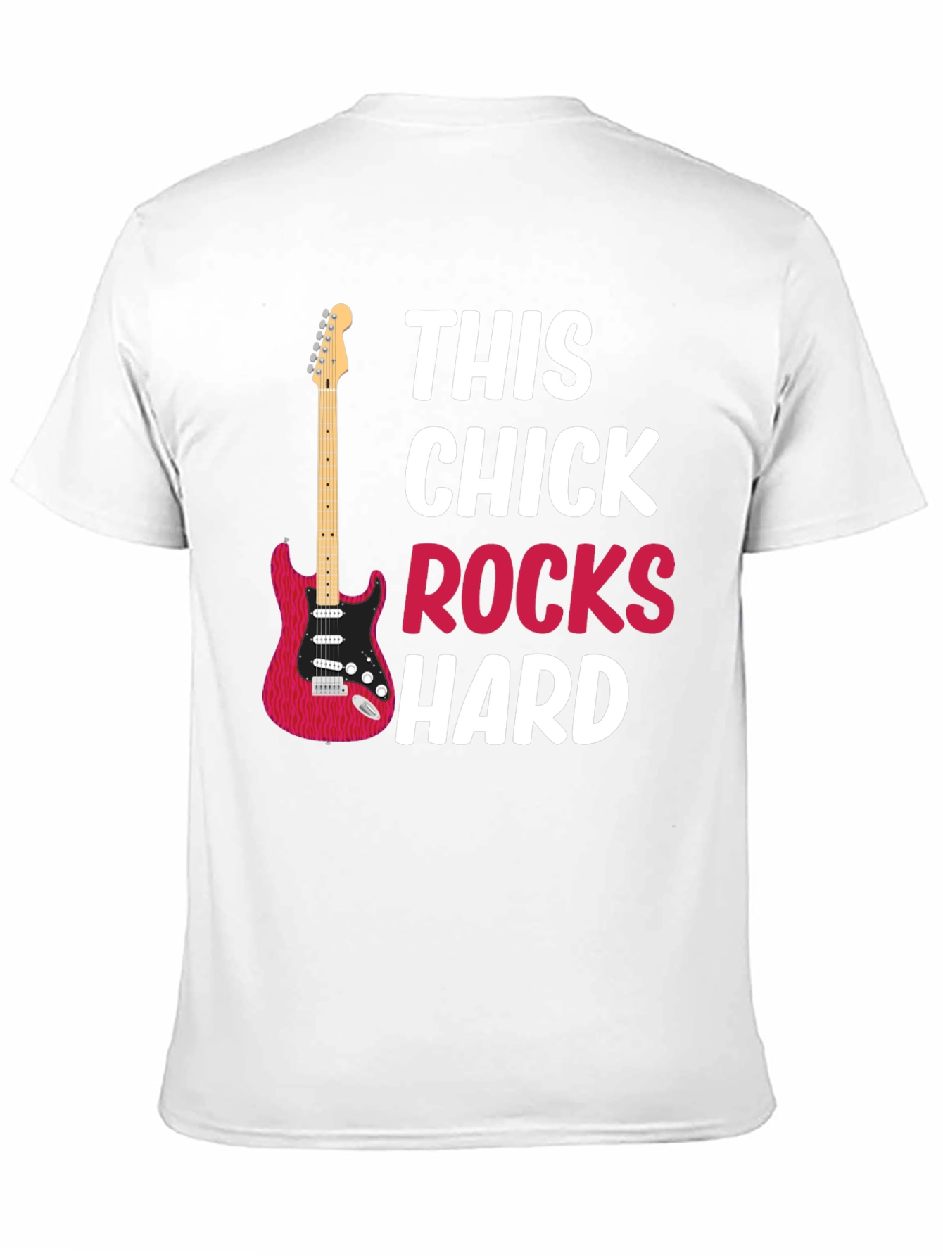 Black This Chick Rocks Hard Graphic T-Shirt view 11