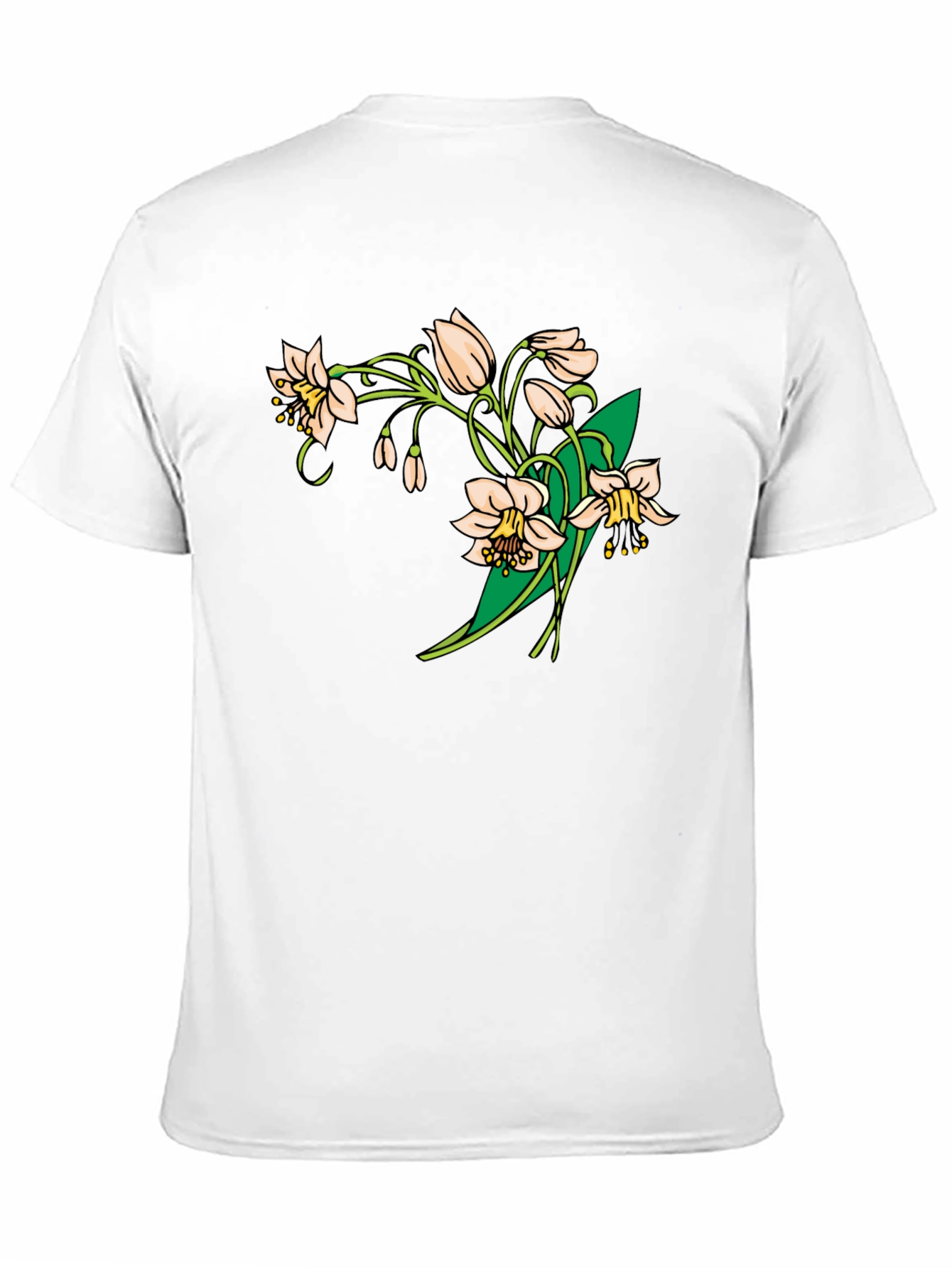 Black Floral Print Black T-Shirt - Stylish & Comfortable view 11