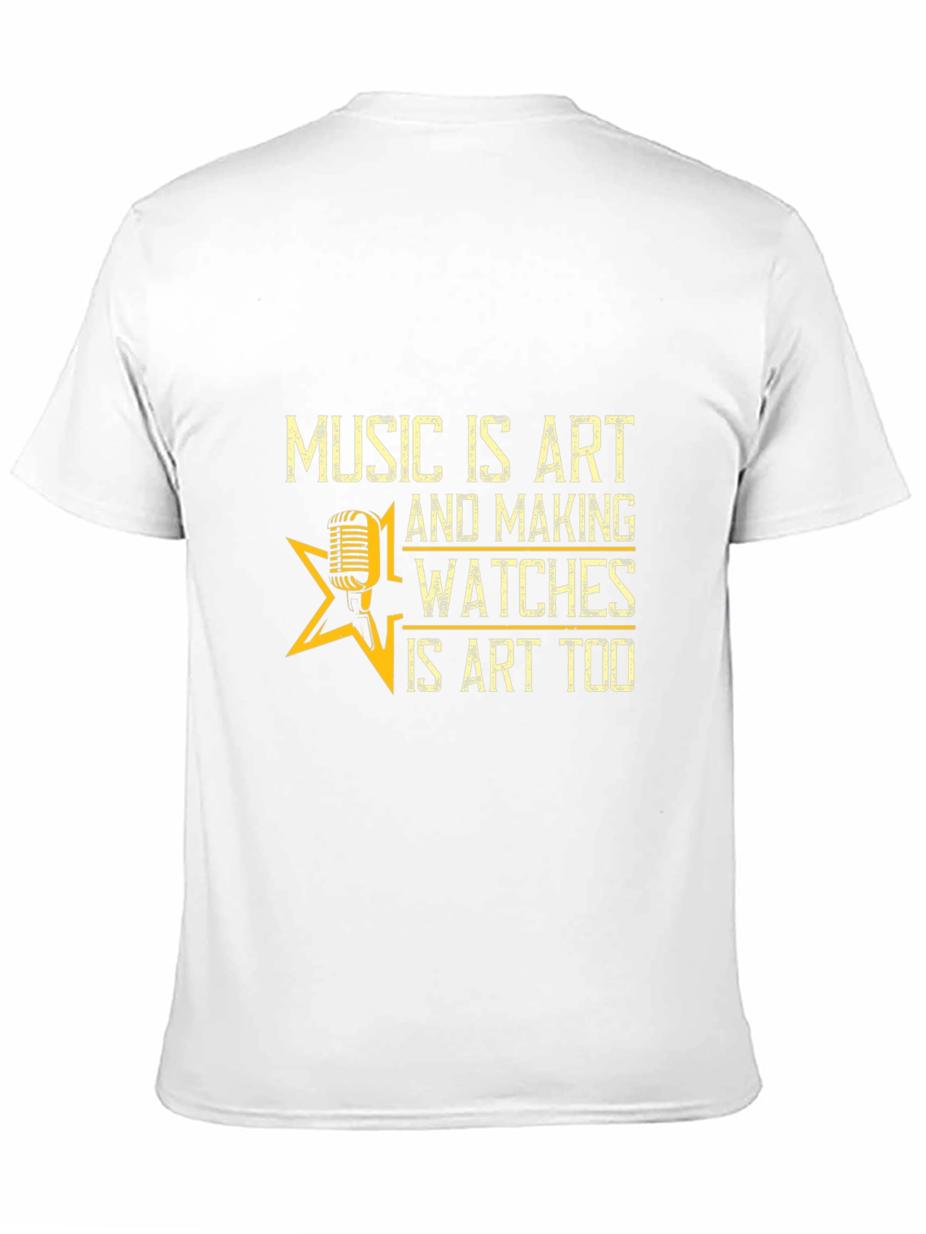 Black Music and Watches Art T-Shirt view 11