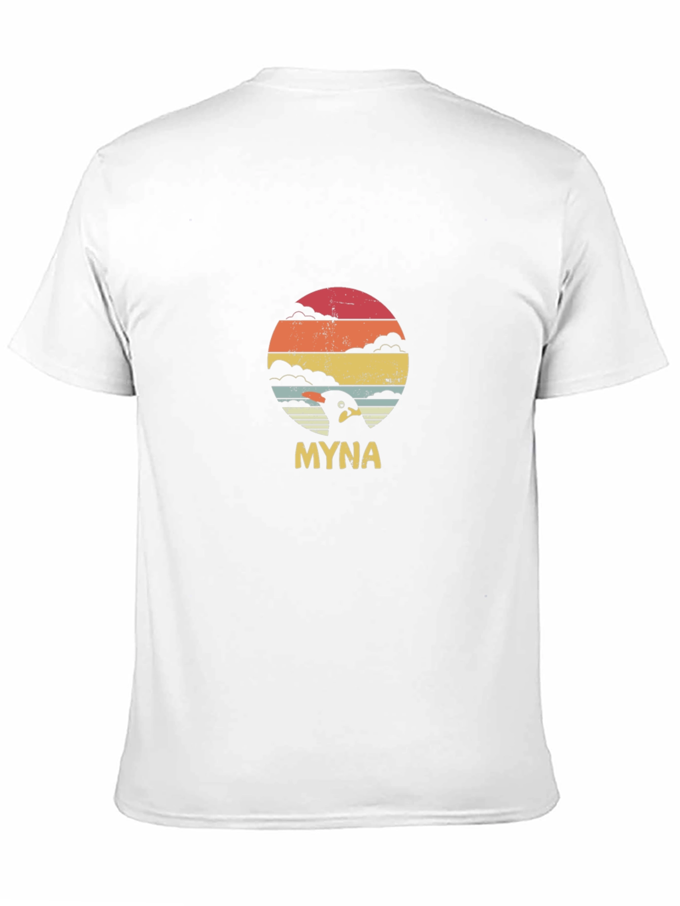 Black Myna Bird Sunset Graphic Tee - Retro Style view 11