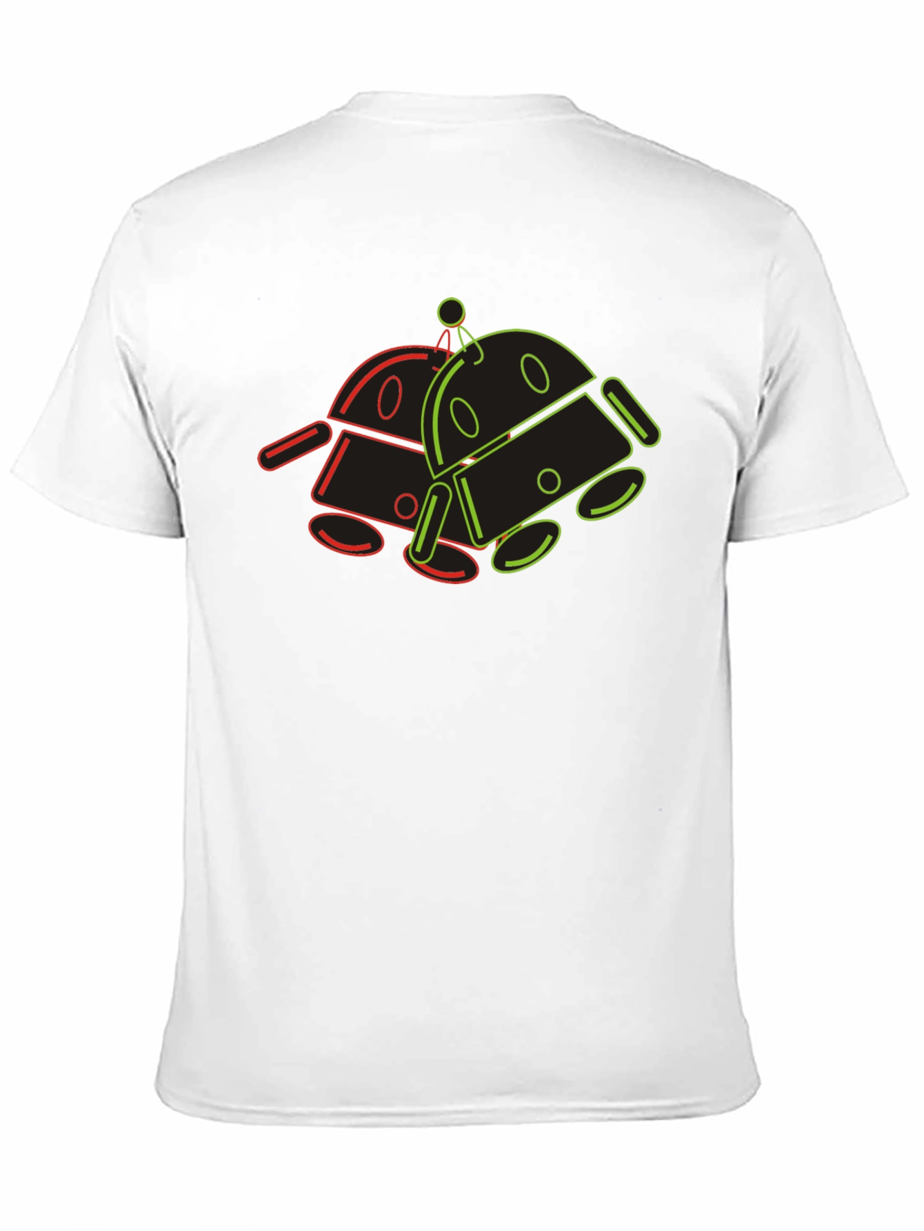 Black Retro Robot Graphic Tee - Cool Geek Style view 11