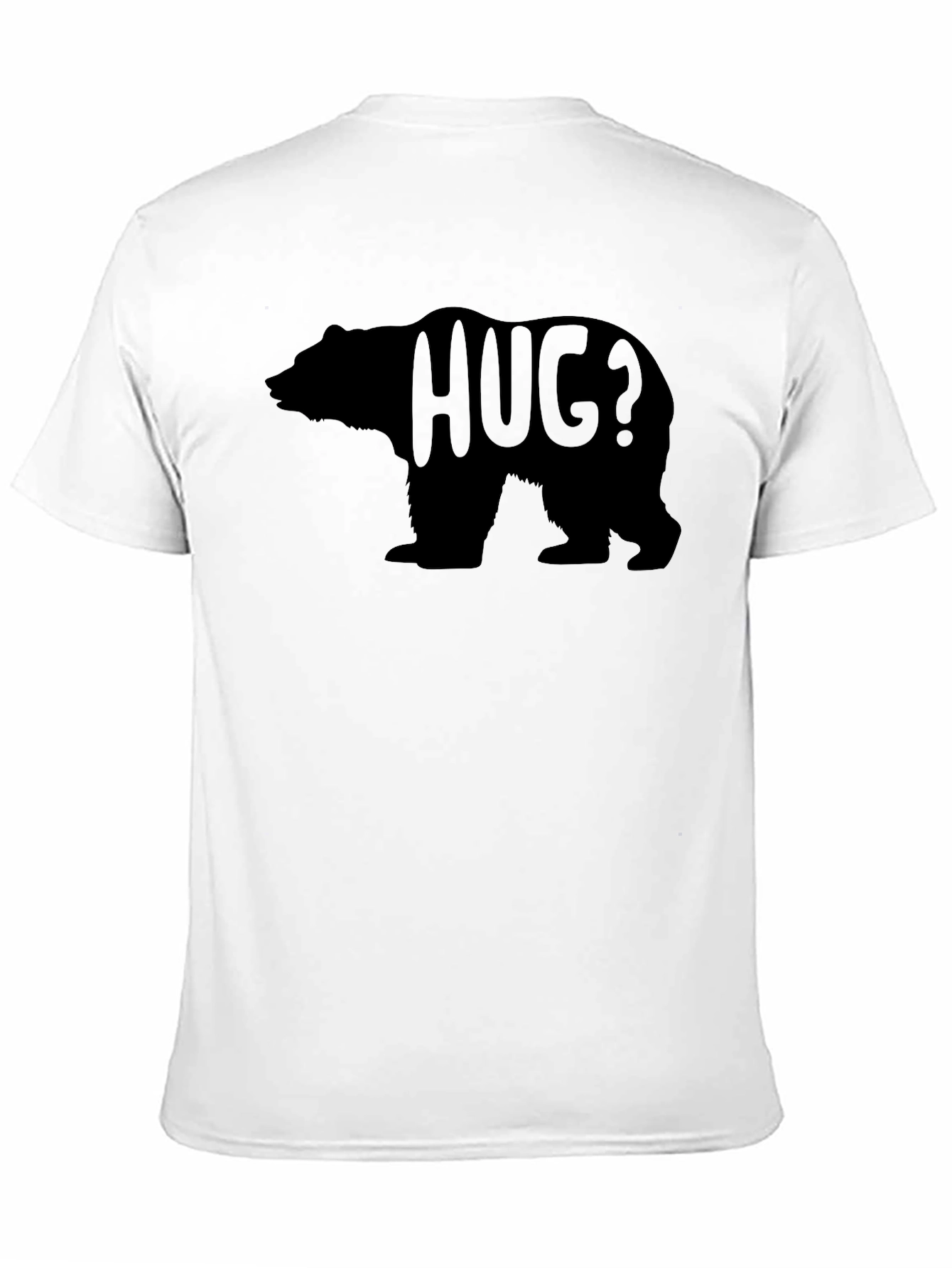 Black Humorous Bear Hug Graphic Tee - Casual Comfort view 11