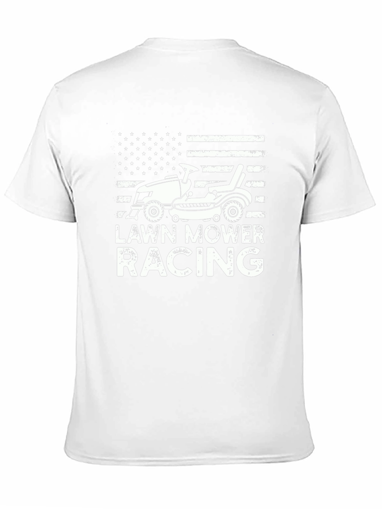 Black Lawn Mower Racing T-Shirt view 11