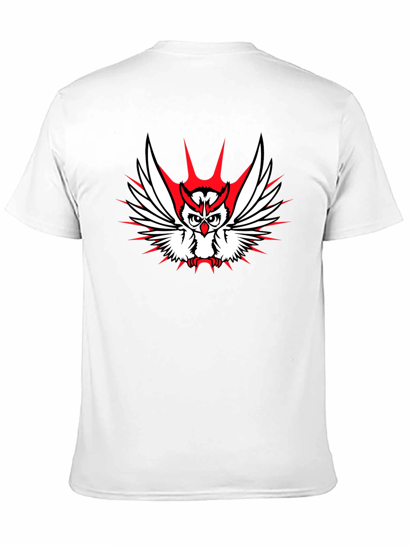 Black Owl Graphic Print Crew Neck T-Shirt view 11