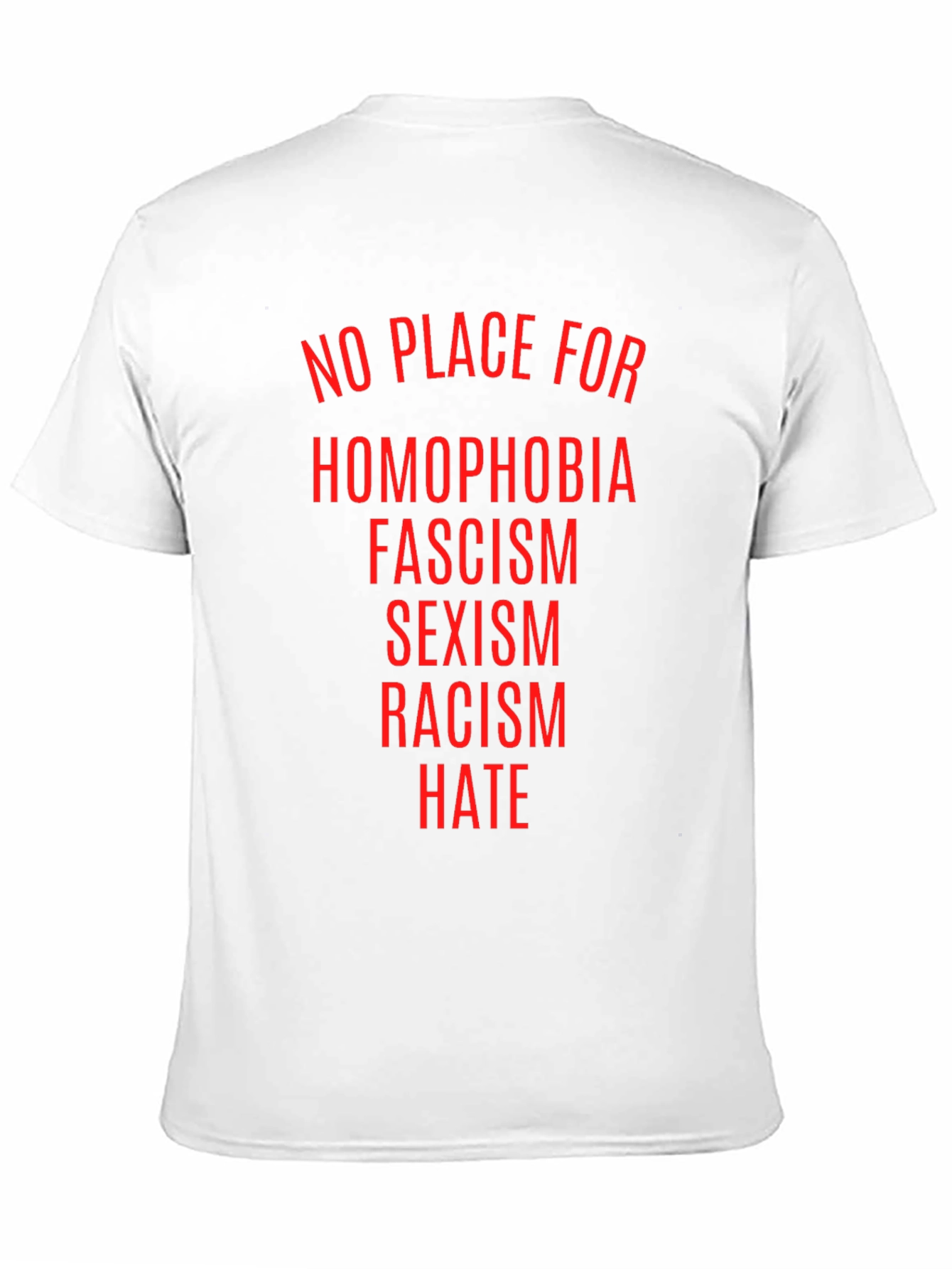 Black No Place For Hate T-Shirt view 11