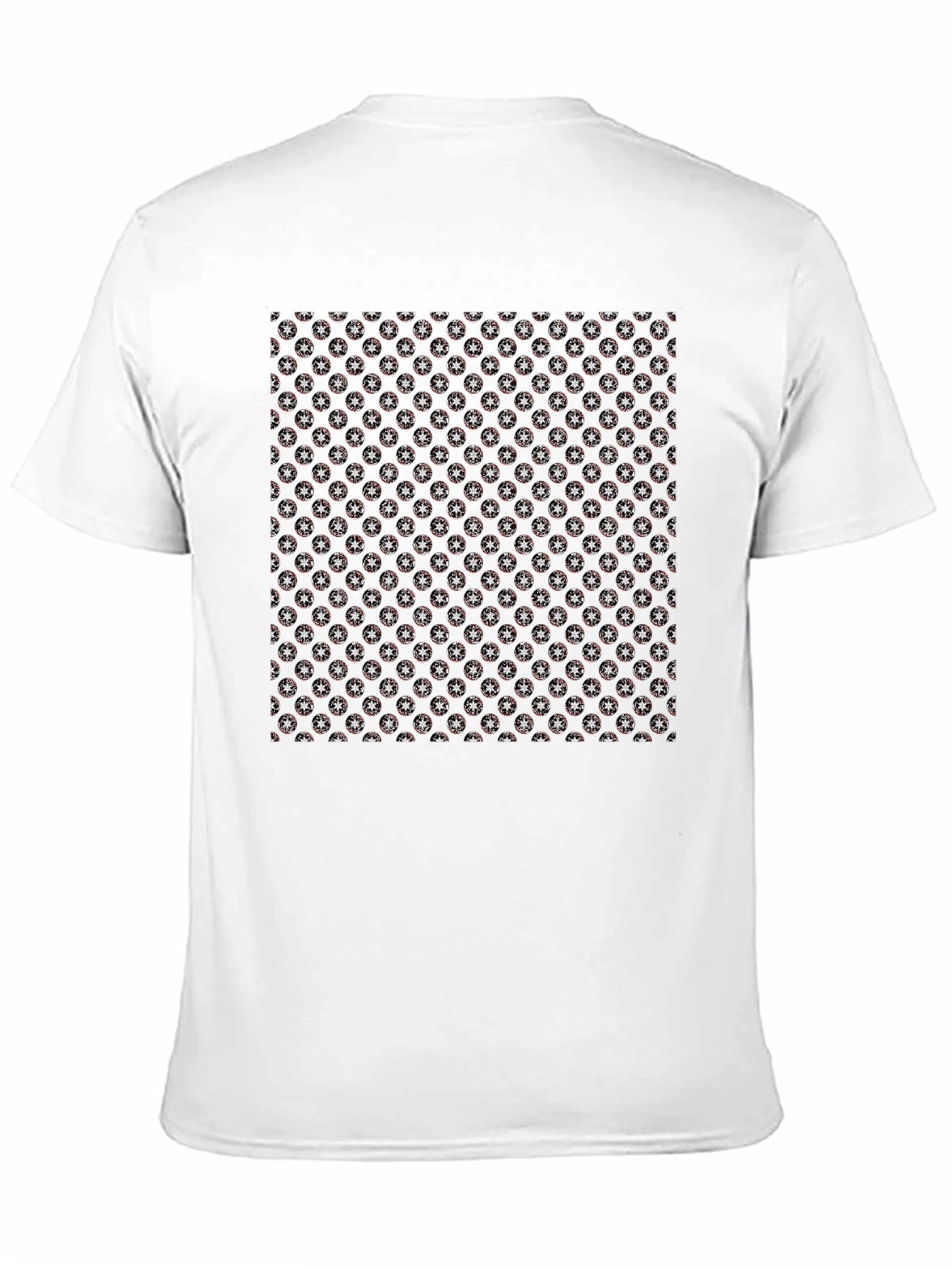 Black Patterned Graphic Print Men's T-Shirt view 11