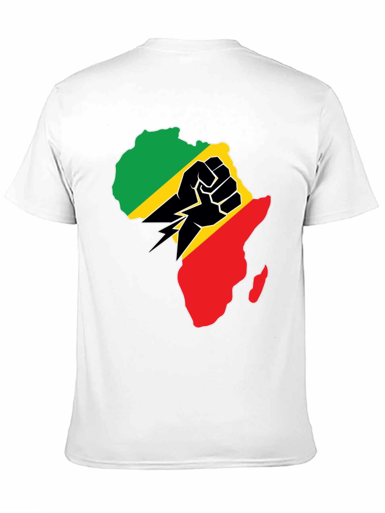 Black African Continent Graphic Black T-Shirt view 11