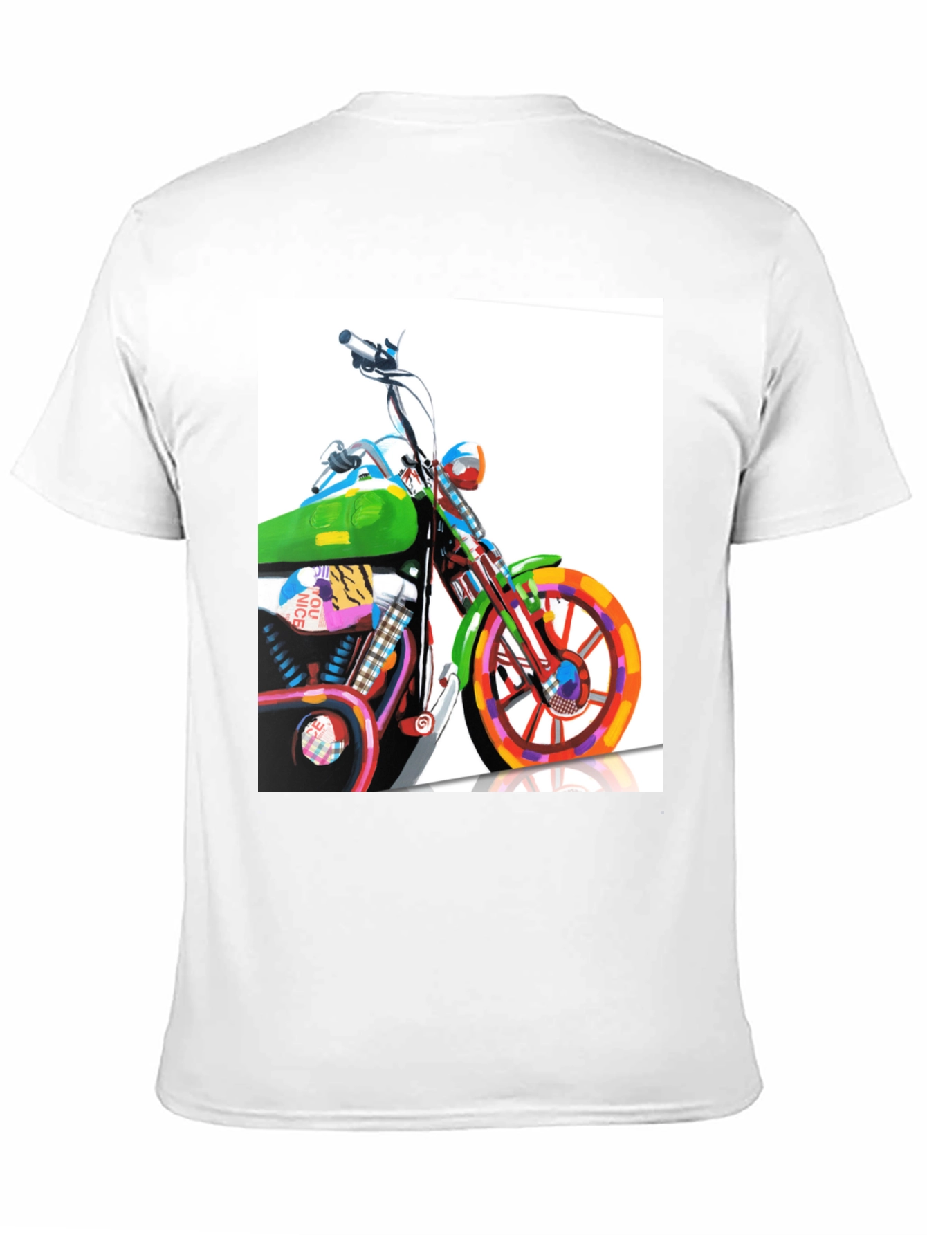 Black Motorcycle Graphic Tee - Artistic Biker T-Shirt view 11