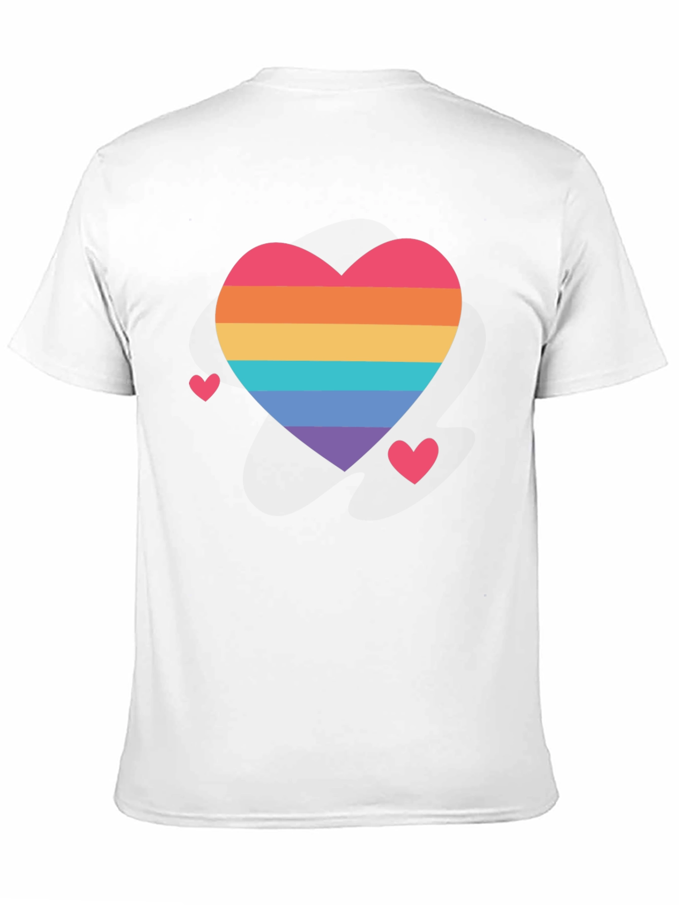 Black Rainbow Heart Pride T-Shirt - Soft Cotton Comfort view 11