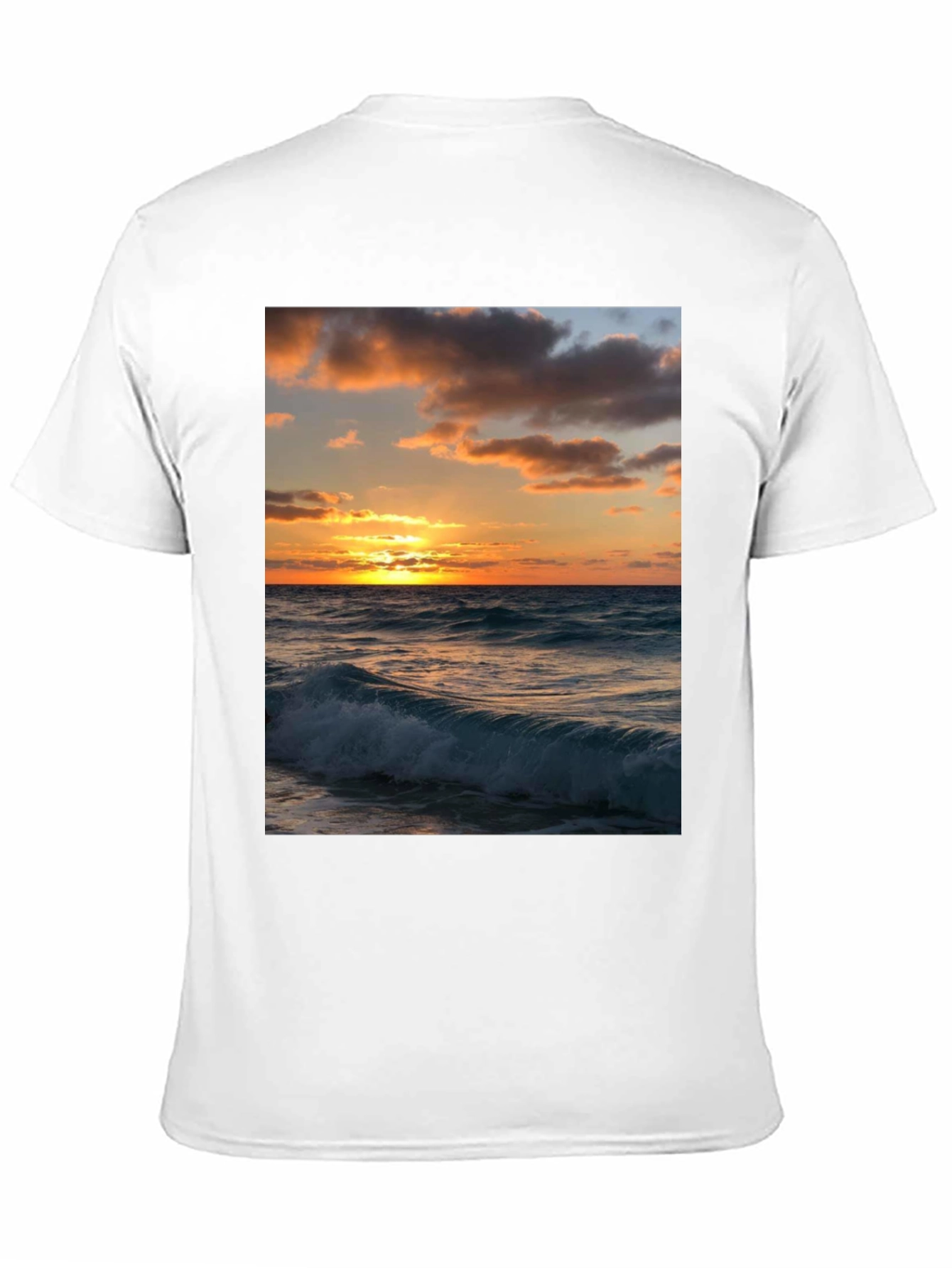 Black Sunset Wave Graphic Tee - Black view 11