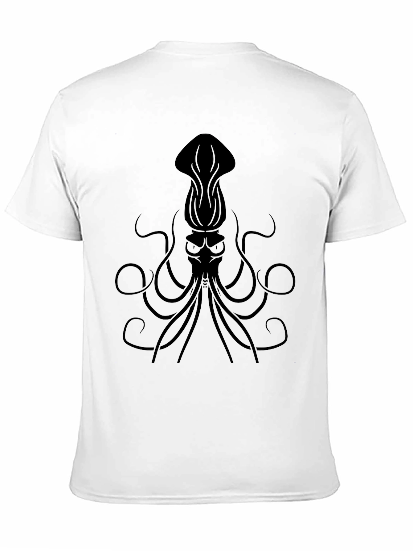 Black Men's Black Squid Graphic Tee view 11