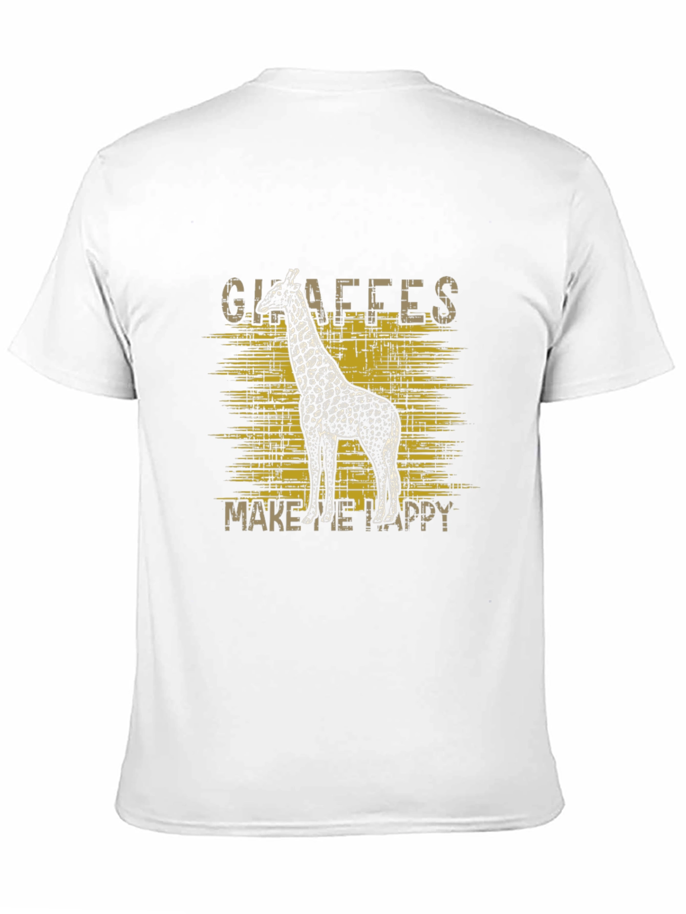 Black Giraffe Graphic Tee - Makes Me Happy - Black T-Shirt view 11