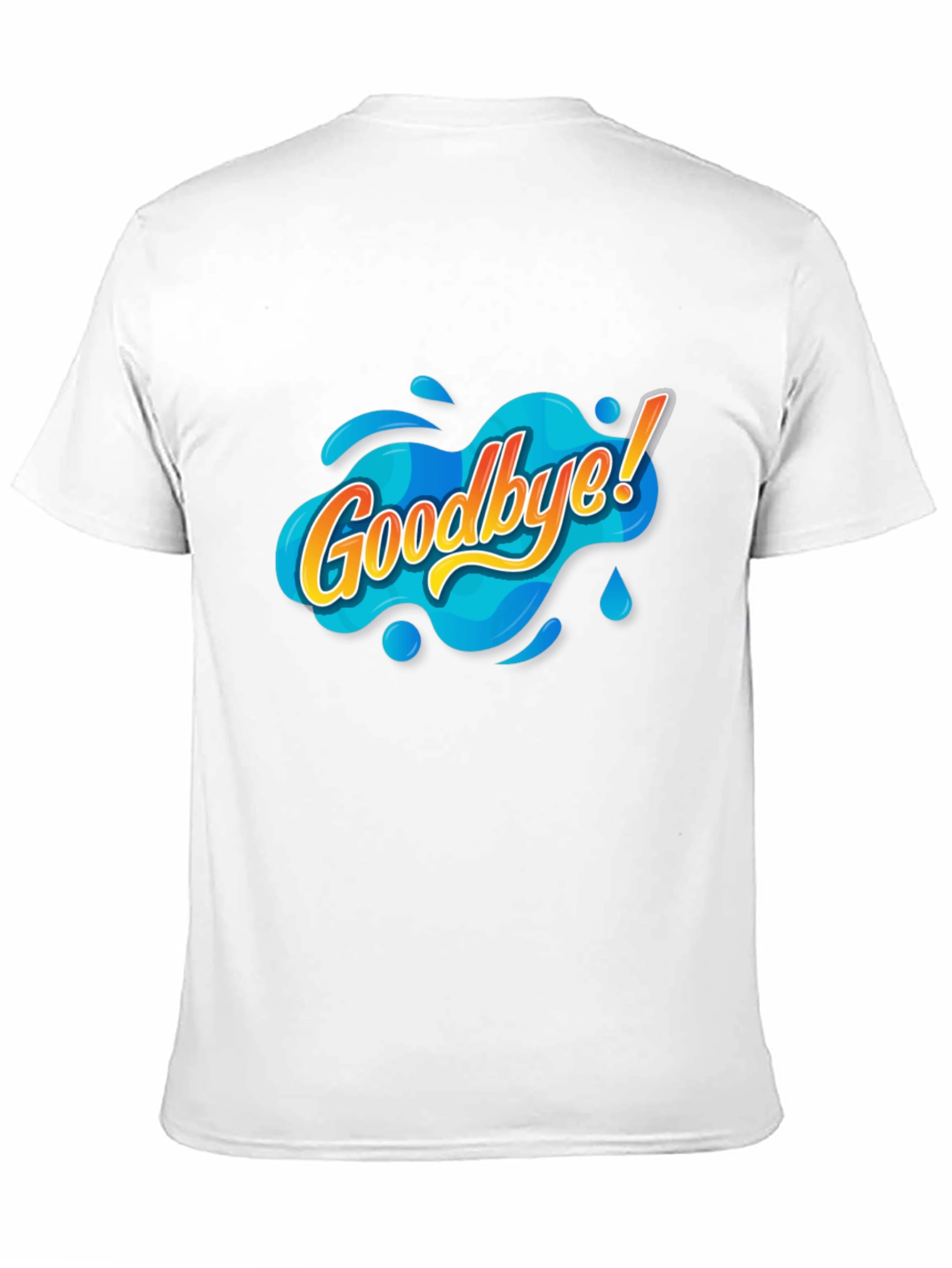 Black Goodbye! Graphic Print Black T-Shirt view 11