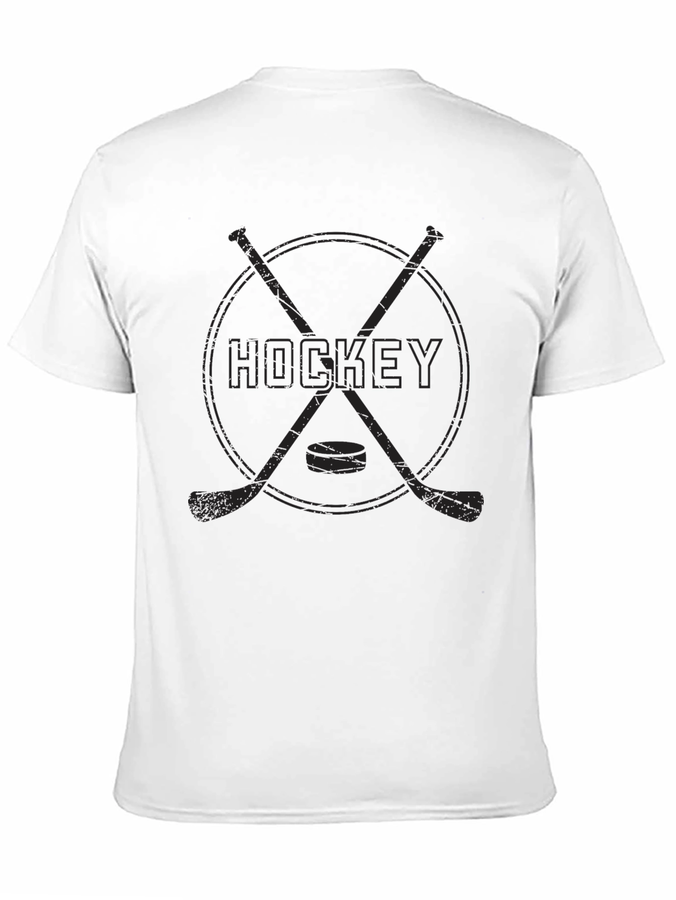 Black Vintage Hockey Graphic T-Shirt - Black view 11
