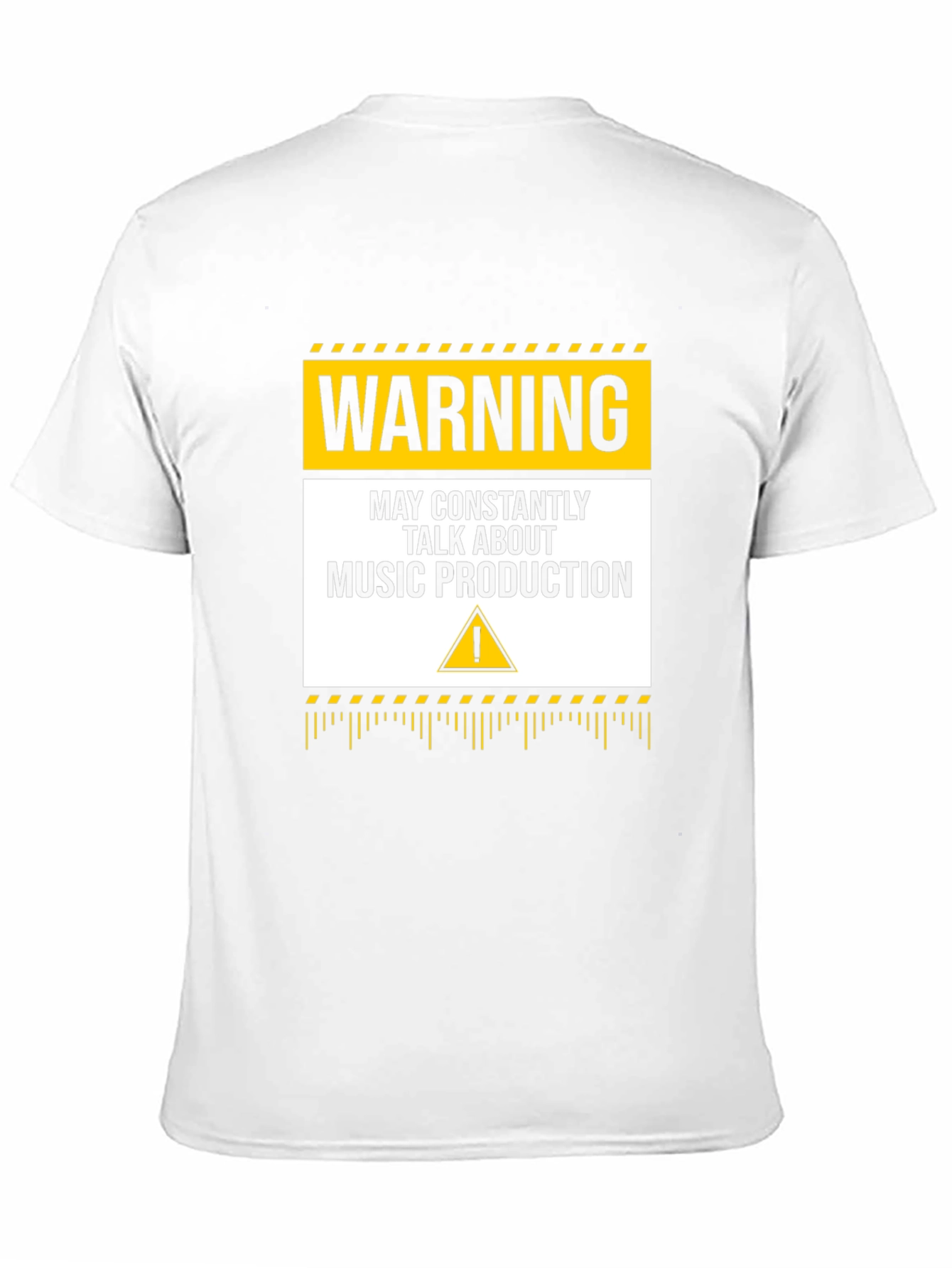 Black Warning Music Production T-Shirt view 11