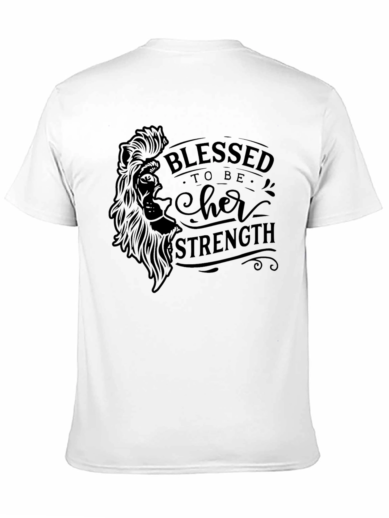Black Blessed to Be Her Strength Black Graphic Tee view 11
