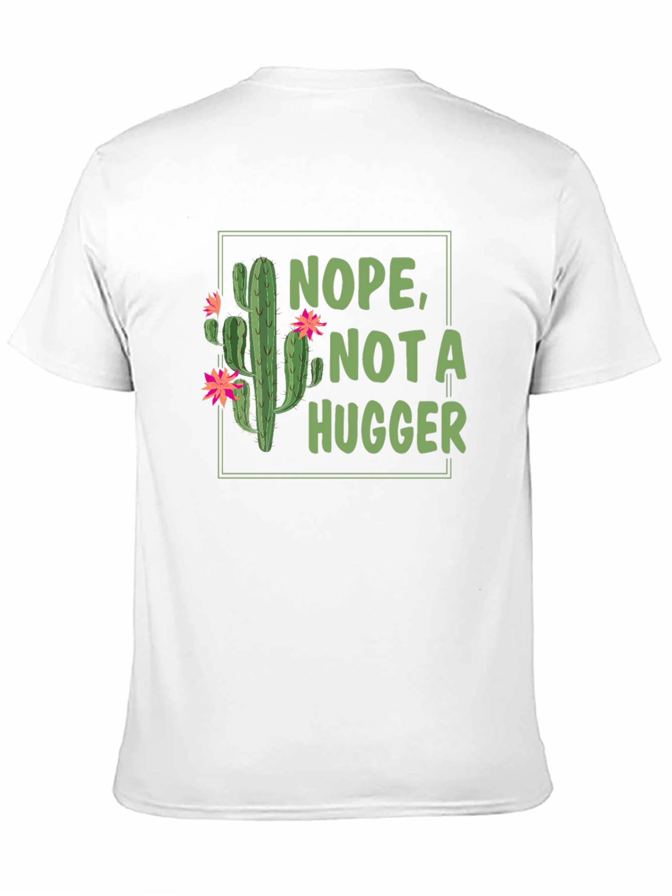 Black Nope Not a Hugger Cactus T-Shirt view 11