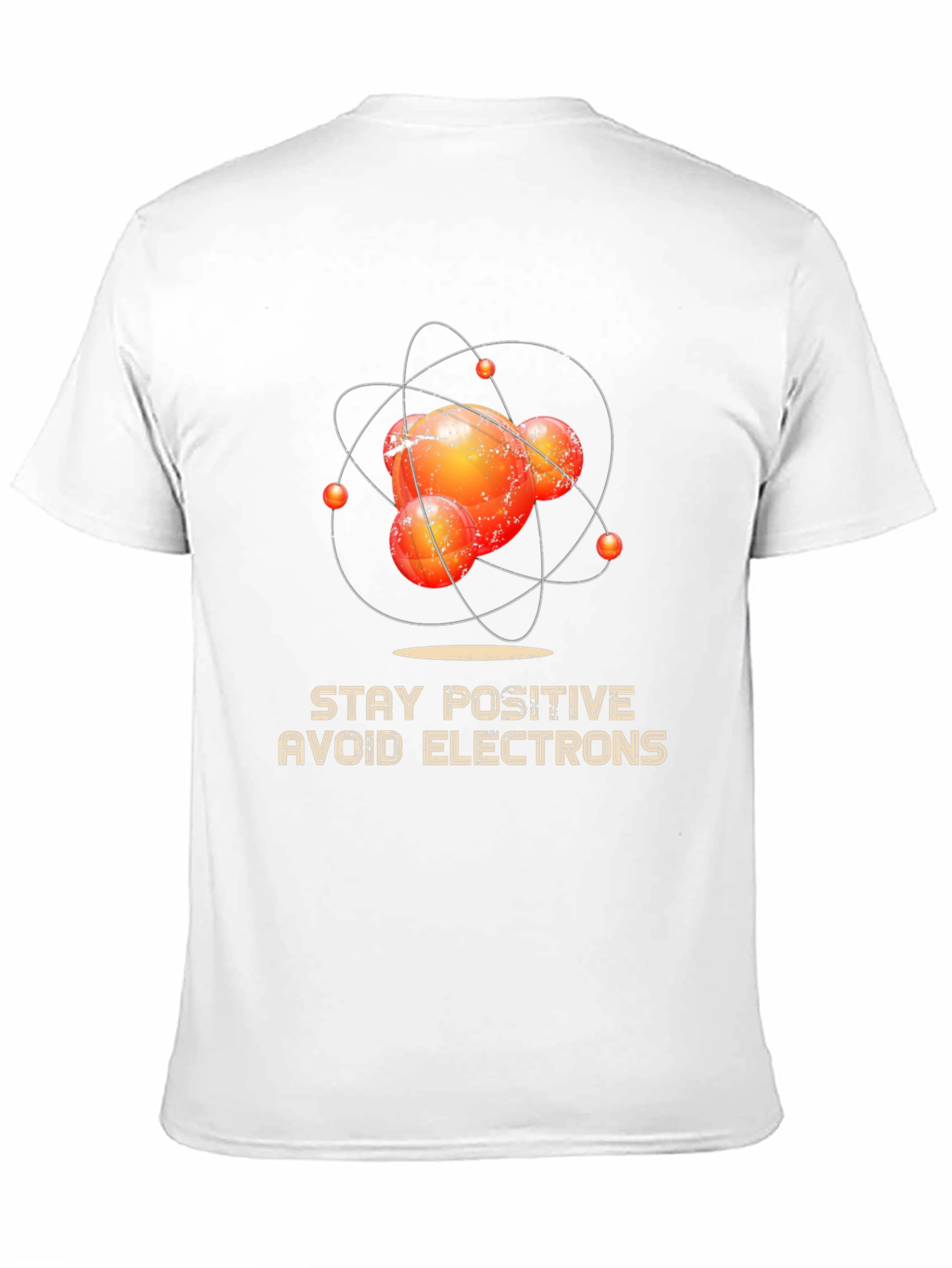 Black Stay Positive Avoid Electrons Graphic Tee view 11