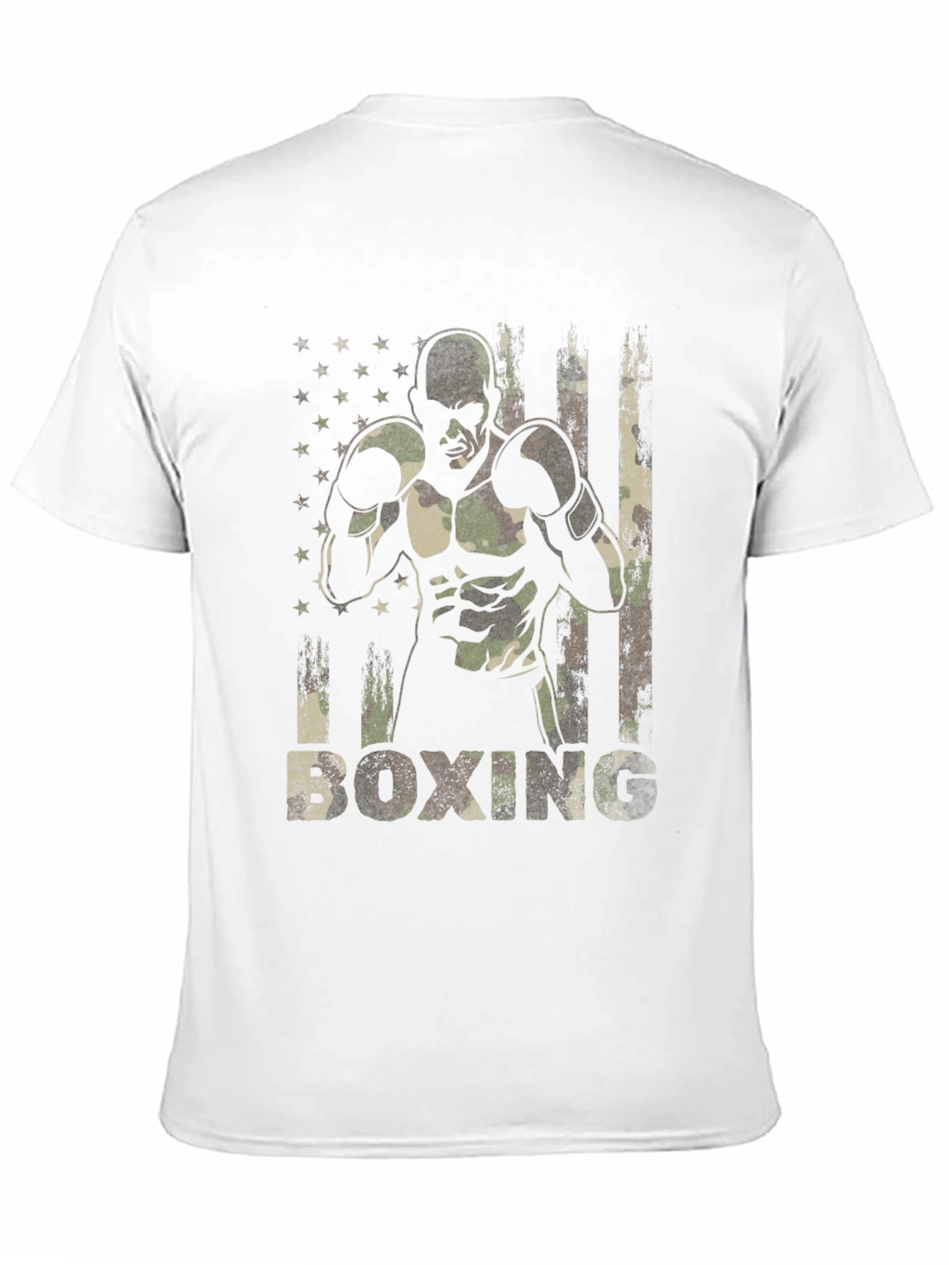 Black Military Boxing Camo T-Shirt view 11