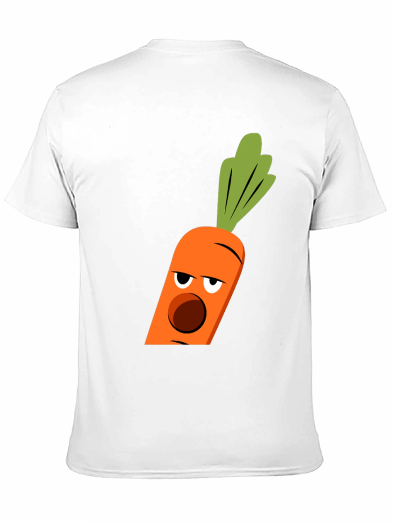 Black Funny Carrot Face Graphic Tee - Black Cotton Blend T-Shirt view 11