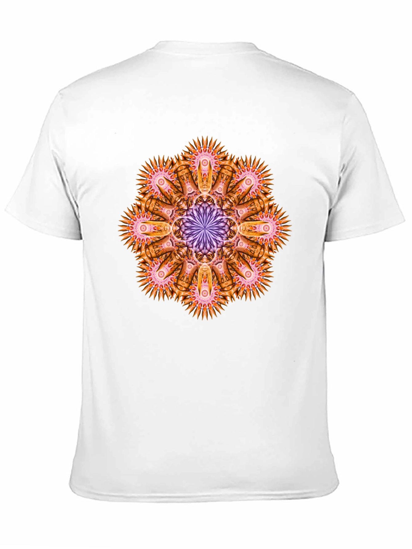 Black Abstract Mandala Graphic Tee - Black Cotton view 11